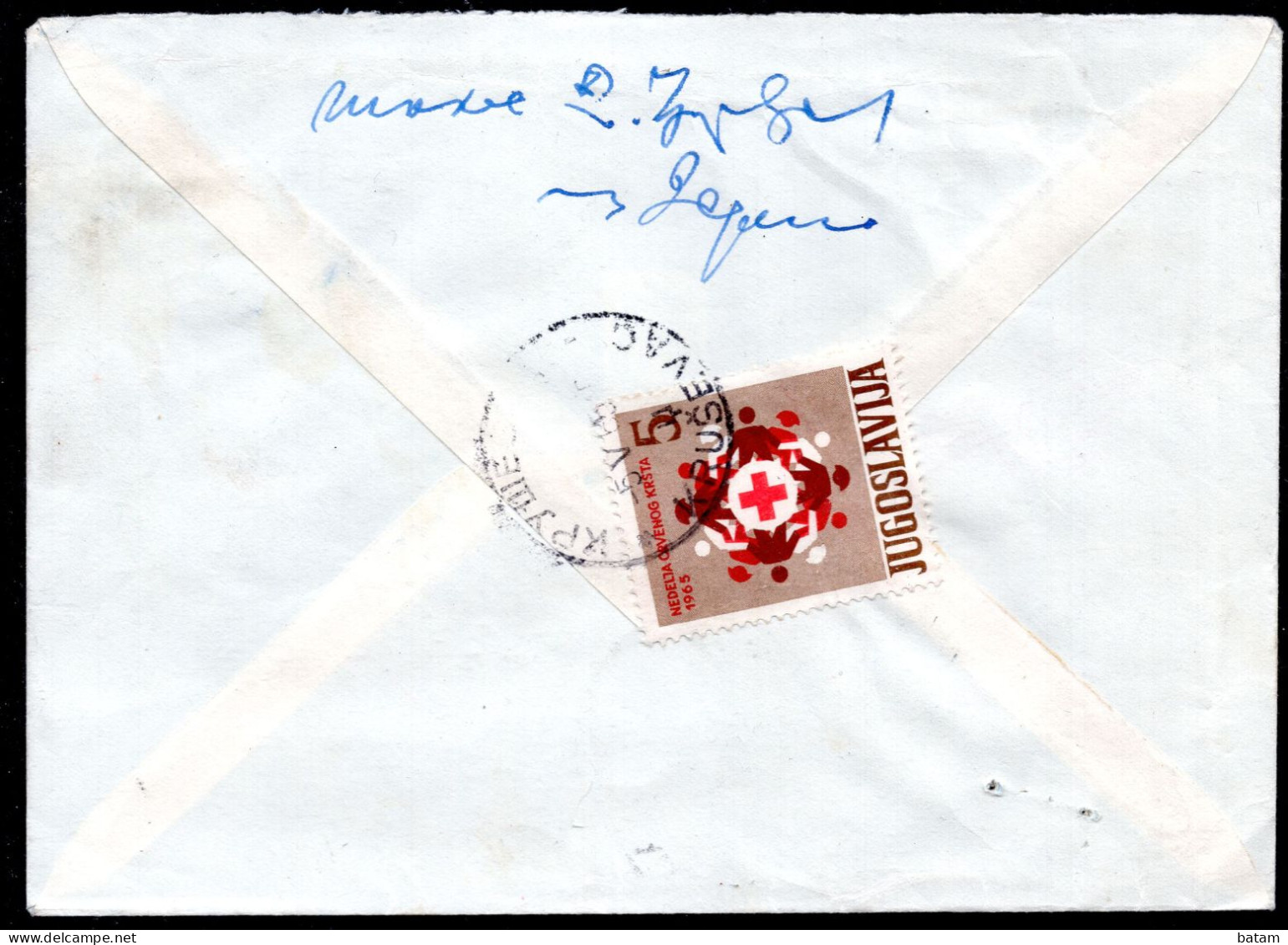 Yugoslavia 1965 - "R" Letter - Cover - Surcharge Stamp - Covers & Documents