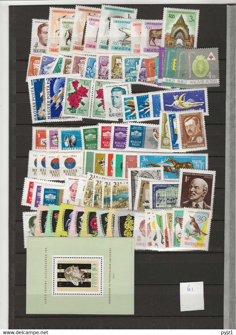 1961 MNH Hungary Year Collection Postfris** - Ganze Jahrgänge