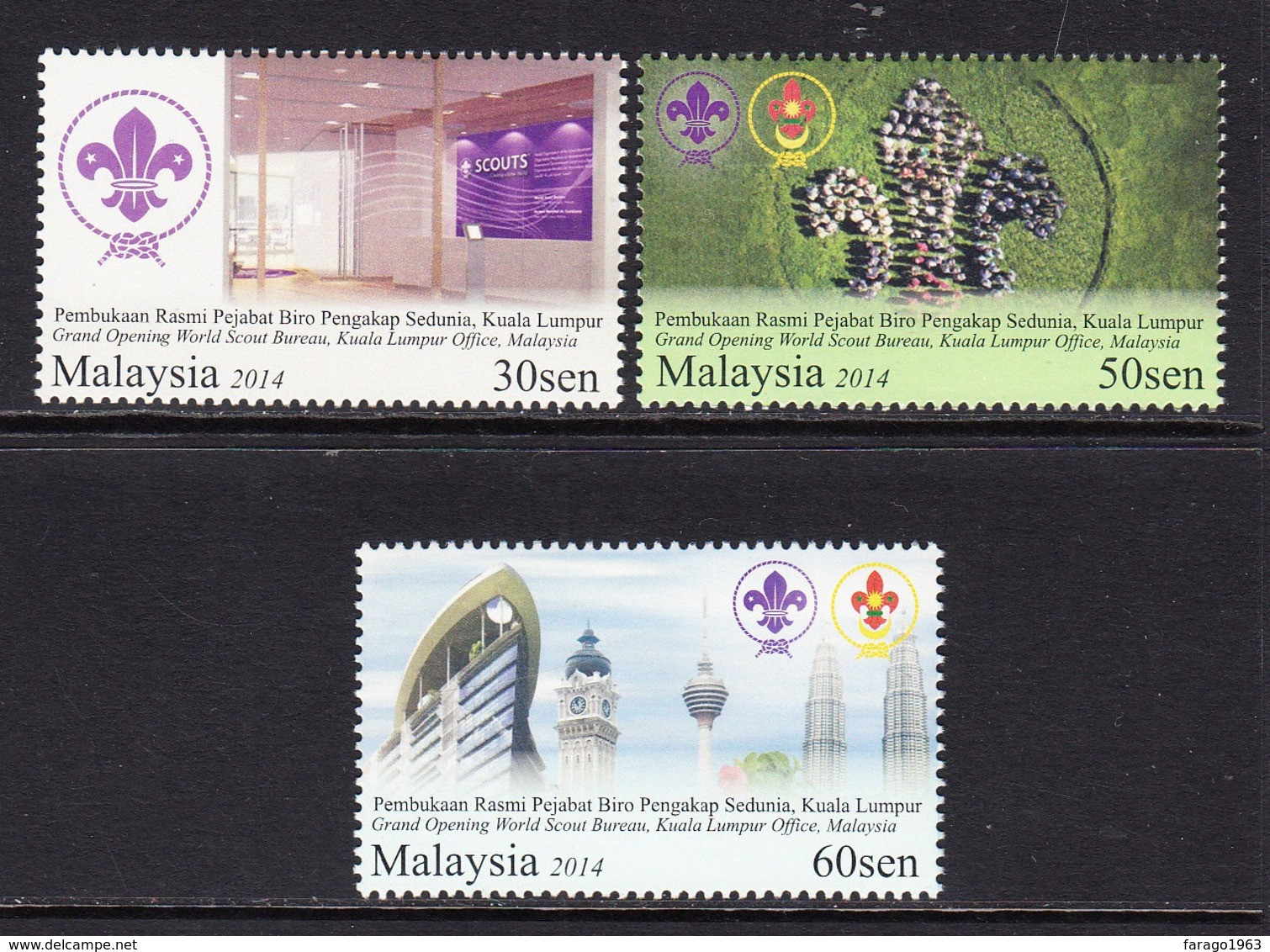 2014 Malaysia Scouts Complete Set Of 3  MNH - Malaysia (1964-...)