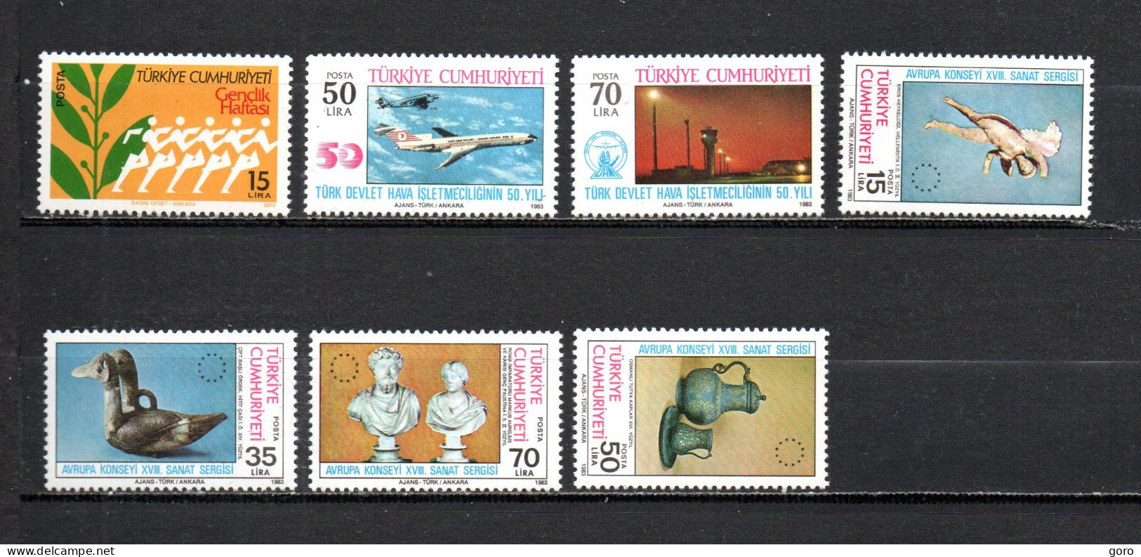 Turquía  1983  .-   Y&T  Nº   2391-2392/2393-2394/2397   ** - Unused Stamps