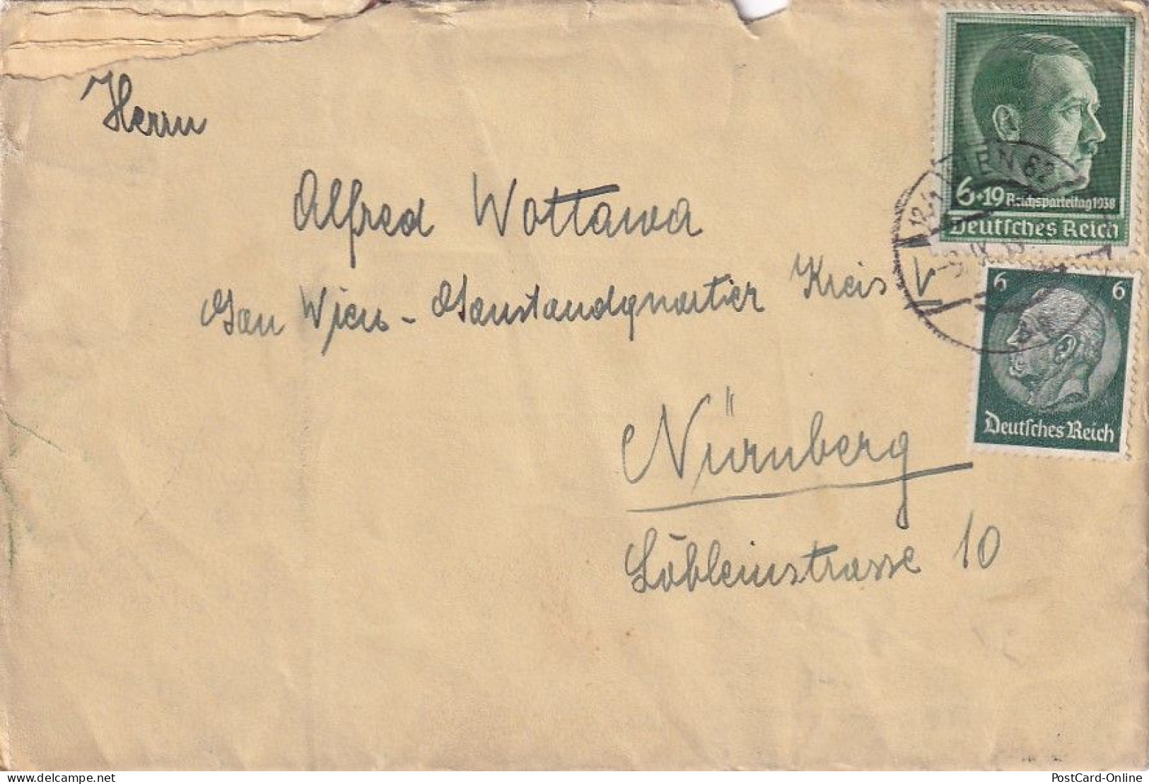 49355 - Österreich - Brief , Wien - Nürnberg , Mit Inhalt - Gelaufen 1938 - Lettres & Documents