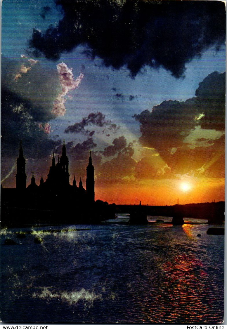 49225 - Spanien - Zaragoza , Puesta De Sol , Sunset - Gelaufen  - Zaragoza