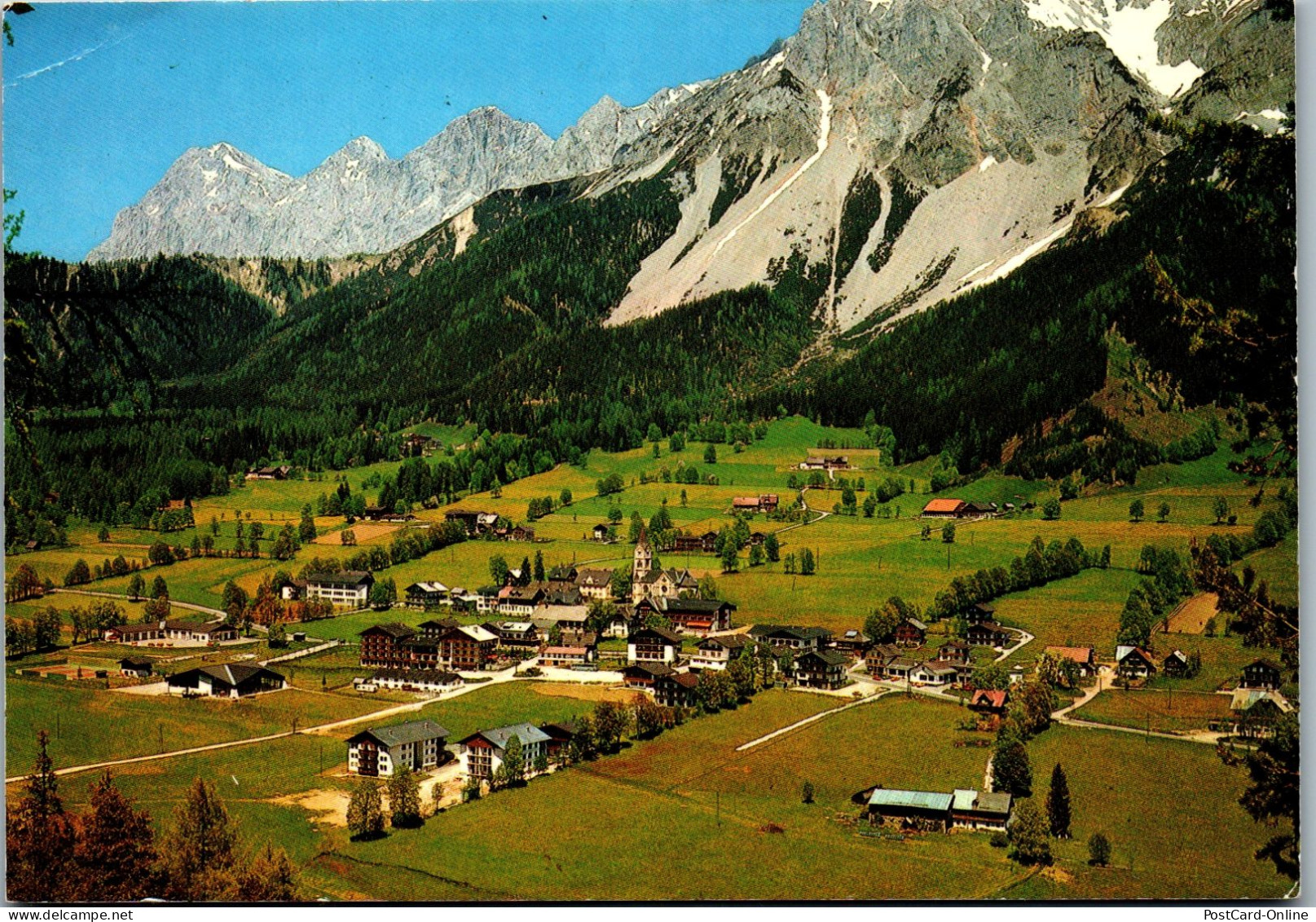 49211 - Steiermark - Ramsau , Dachstein , Südwände , Panorama - Gelaufen  - Ramsau Am Dachstein