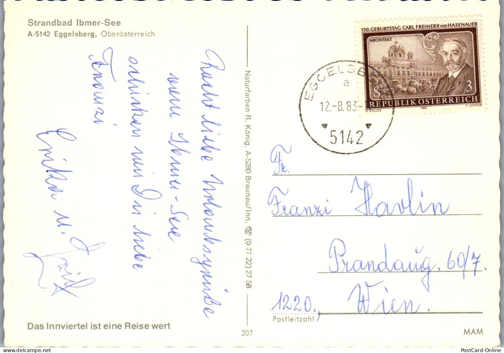 49175 - Oberösterreich - Eggelsberg , Ibmer See , Mehrbildkarte - Gelaufen 1983 - Braunau