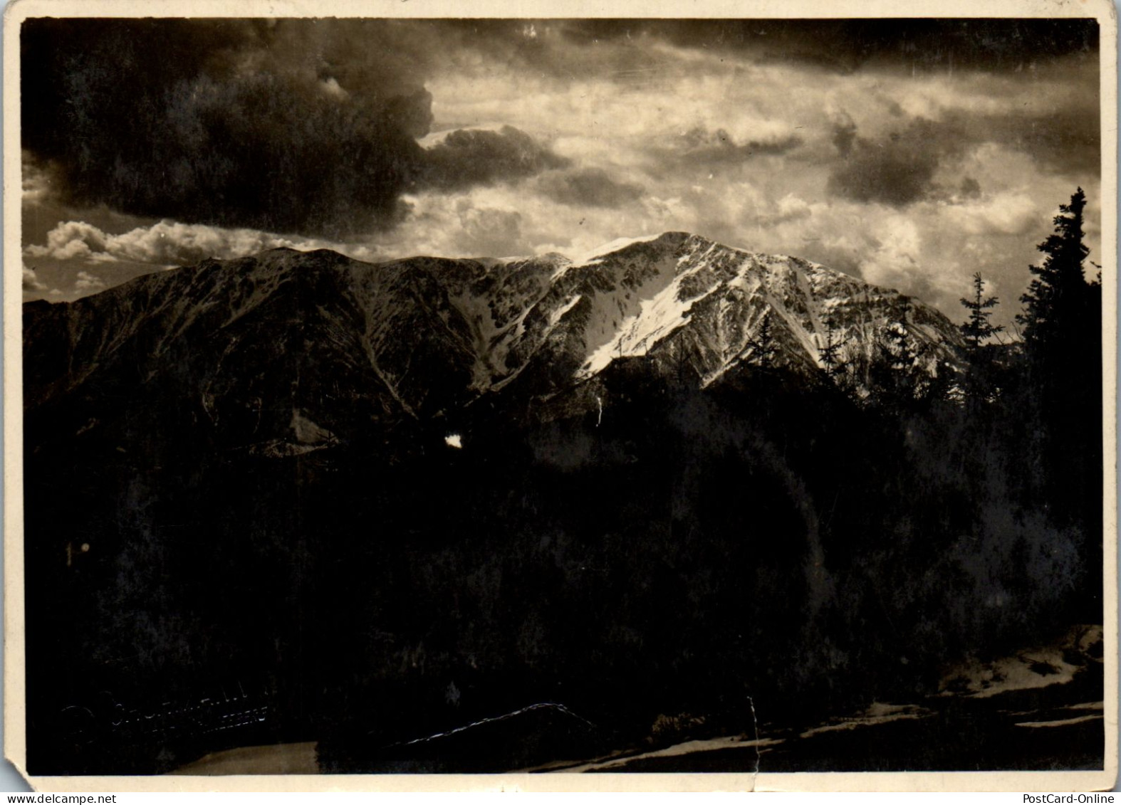 49145 - Niederösterreich - Schneeberg , In Gewitterstimmung Von Der Dürren Wand Gesehen , Hüttenstempel - Gelaufen 1930 - Schneeberggebiet