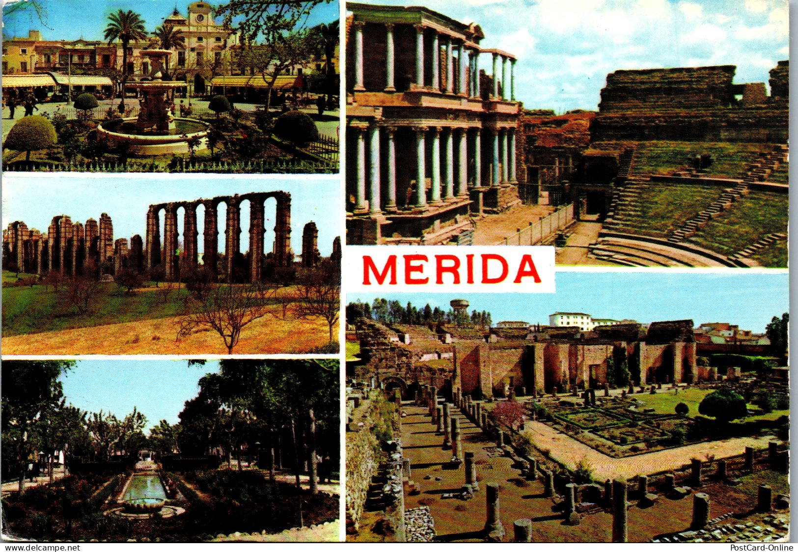 49074 - Spanien - Merida , Mehrbildkarte - Gelaufen 1972 - Mérida