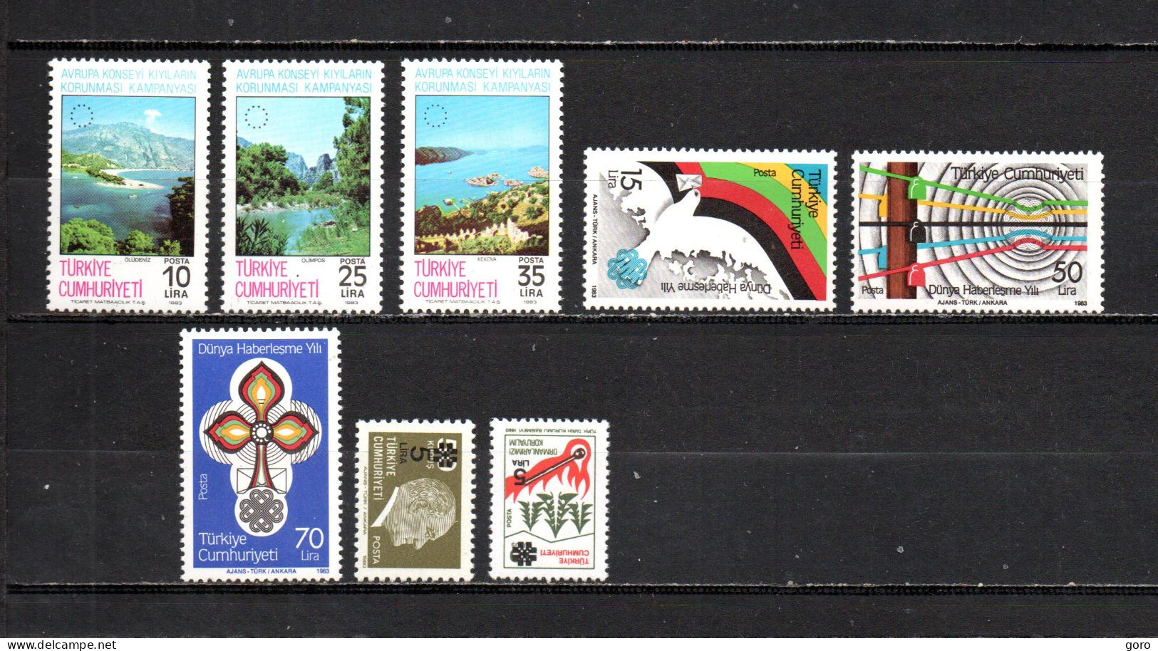 Turquía  1983  .-   Y&T  Nº   2398/2400-2401/2403-2404/2405   ** - Unused Stamps