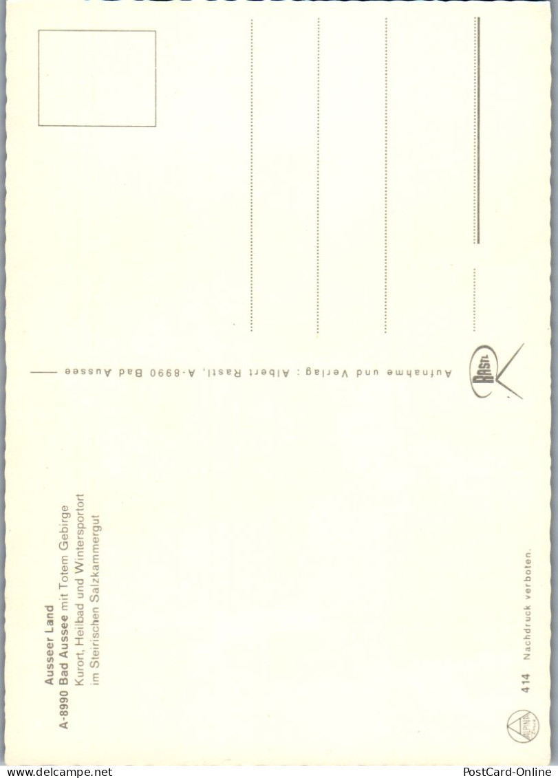 48944 - Steiermark - Bad Aussee , Mit Totem Gebirge - Nicht Gelaufen  - Ausserland