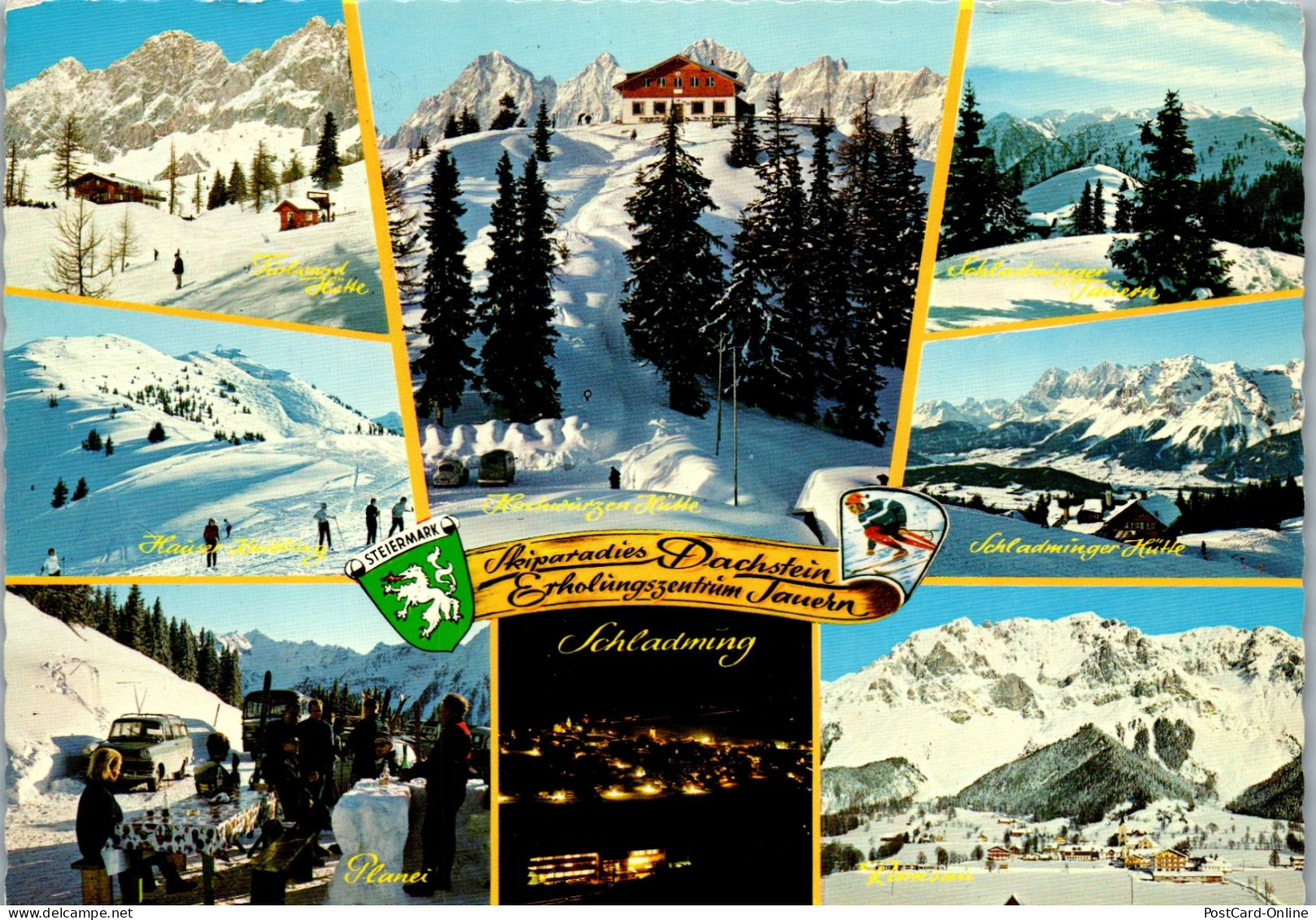 48957 - Steiermark - Dachstein , Skiparadies , Mehrbildkarte - Gelaufen  - Ramsau Am Dachstein