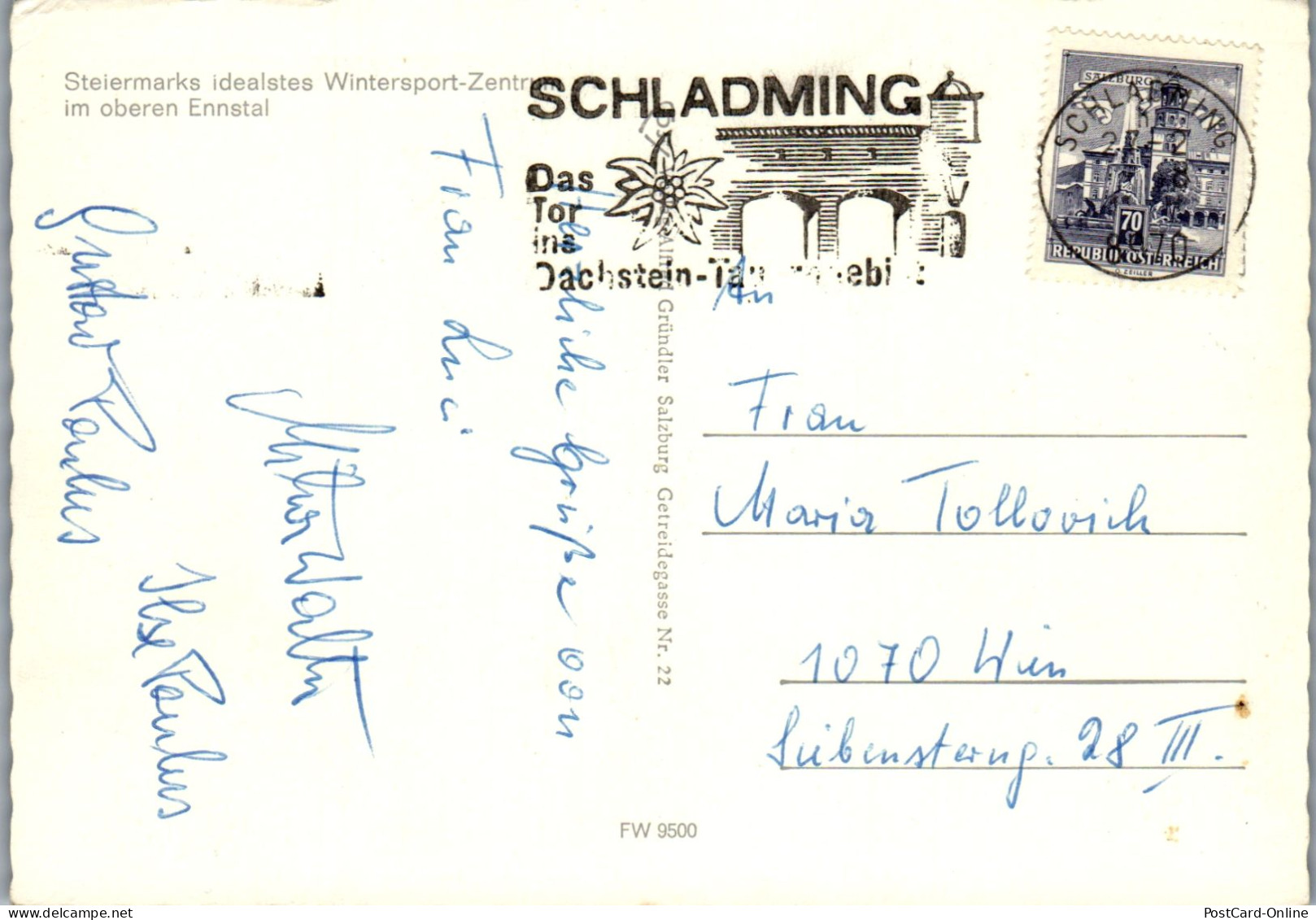 48957 - Steiermark - Dachstein , Skiparadies , Mehrbildkarte - Gelaufen  - Ramsau Am Dachstein