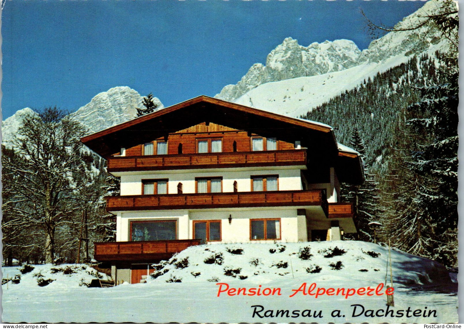 48954 - Steiermark - Ramsau , Pension Alpenperle , Bes. H. U. M. Pitzer - Gelaufen  - Ramsau Am Dachstein