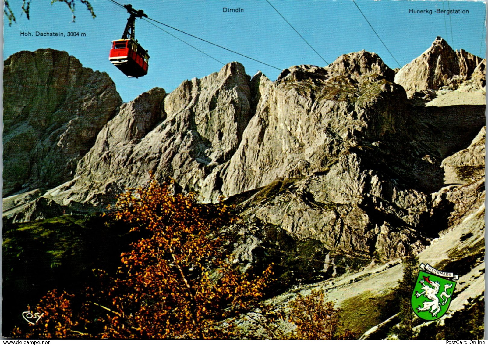 48953 - Steiermark - Ramsau , Gletscherbahn Ramsau , Dachstein Südwand Seilbahn Zum Hunerkogel - Gelaufen 1972 - Ramsau Am Dachstein