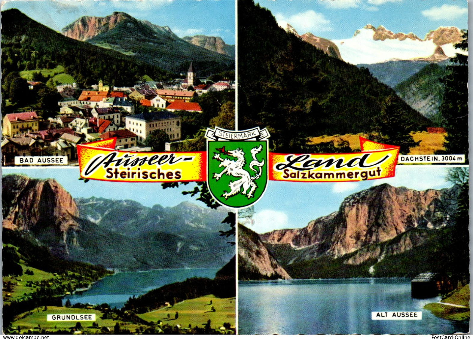 48941 - Steiermark - Altaussee , Bad Aussee , Grundlsee , Dachstein , Alt Aussee , Mehrbildkarte - Gelaufen 1965 - Ausserland