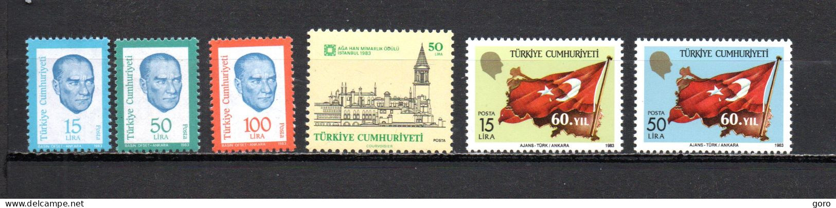 Turquía  1983  .-   Y&T  Nº   2406/2408-2409-2415/2416   ** - Nuevos