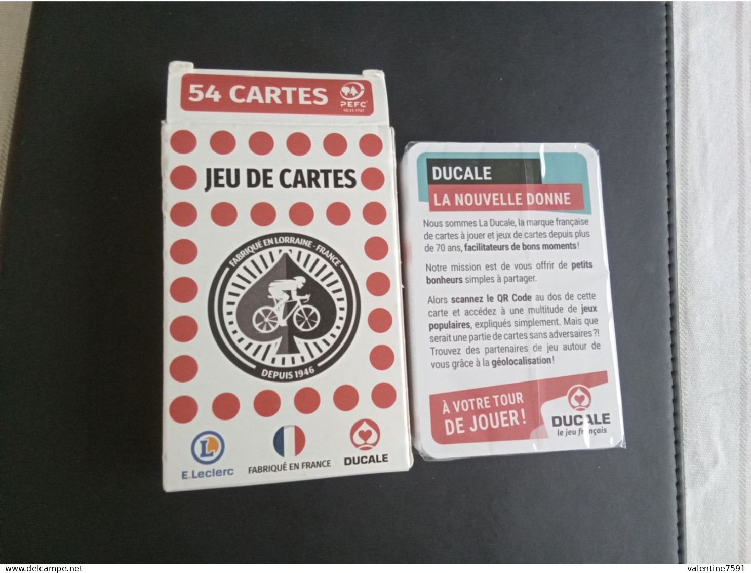 Jeu 54 Cartes "  TOUR DE FRANCE, Leclerc  "    Neuf  S/blister   Net  6.5 - Speelkaarten