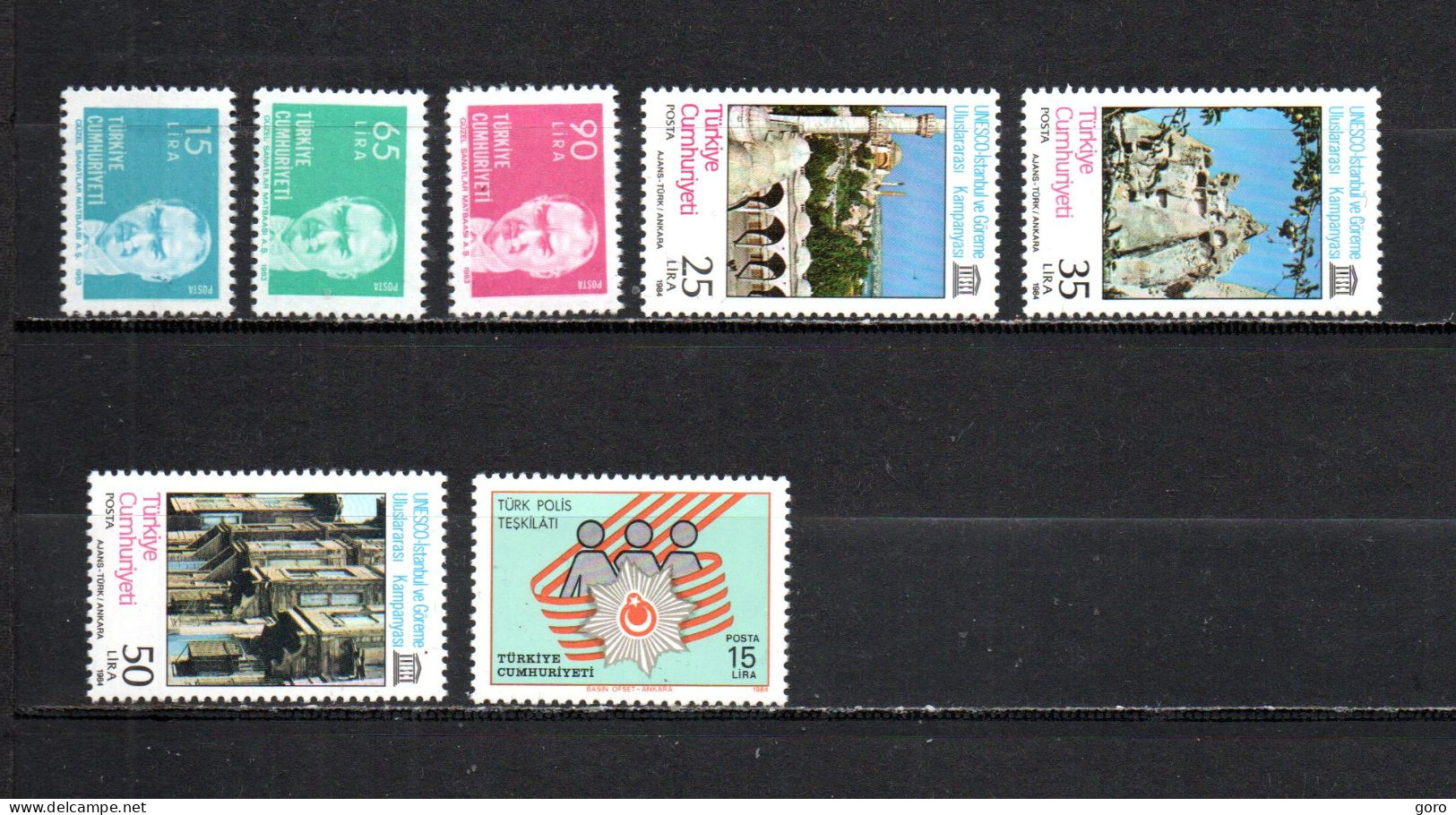 Turquía  1983-84  .-   Y&T  Nº   2418/2420-2421/2423-2424   ** - Unused Stamps
