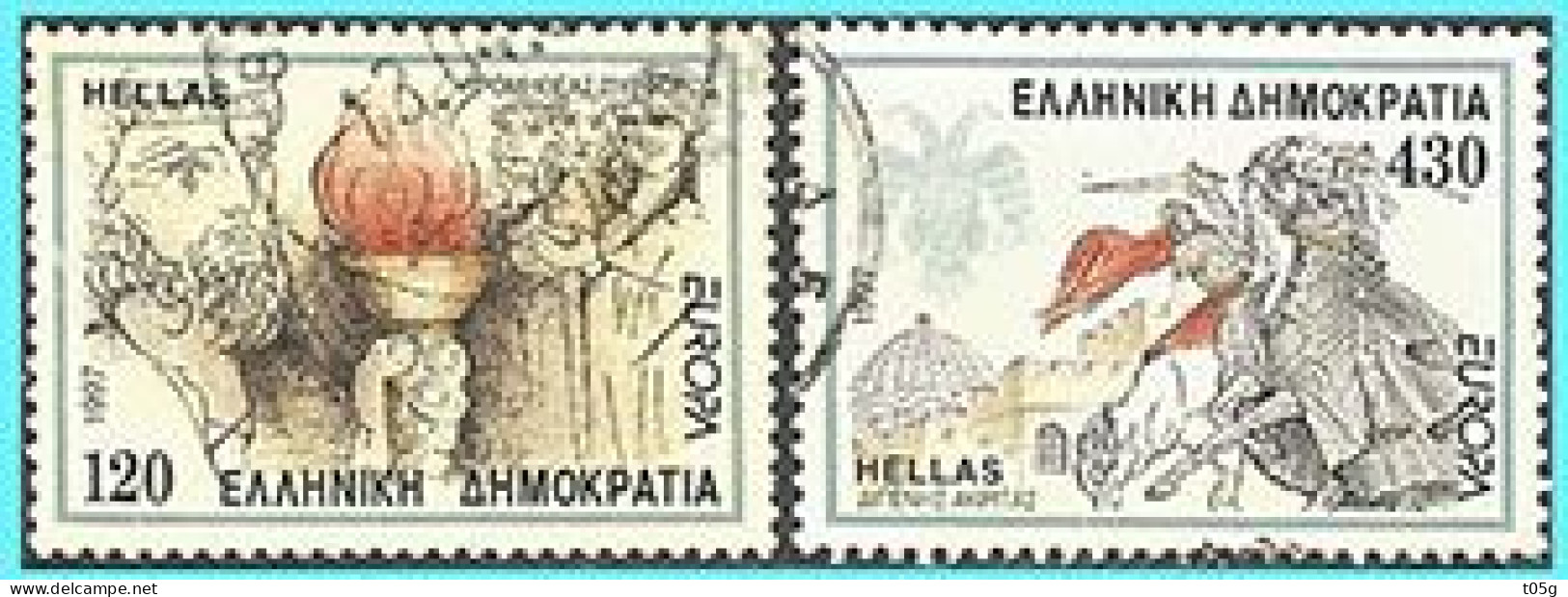 Greece-Grece - Hellas 1997 : Europa CEPT  compl. Set Used - Oblitérés
