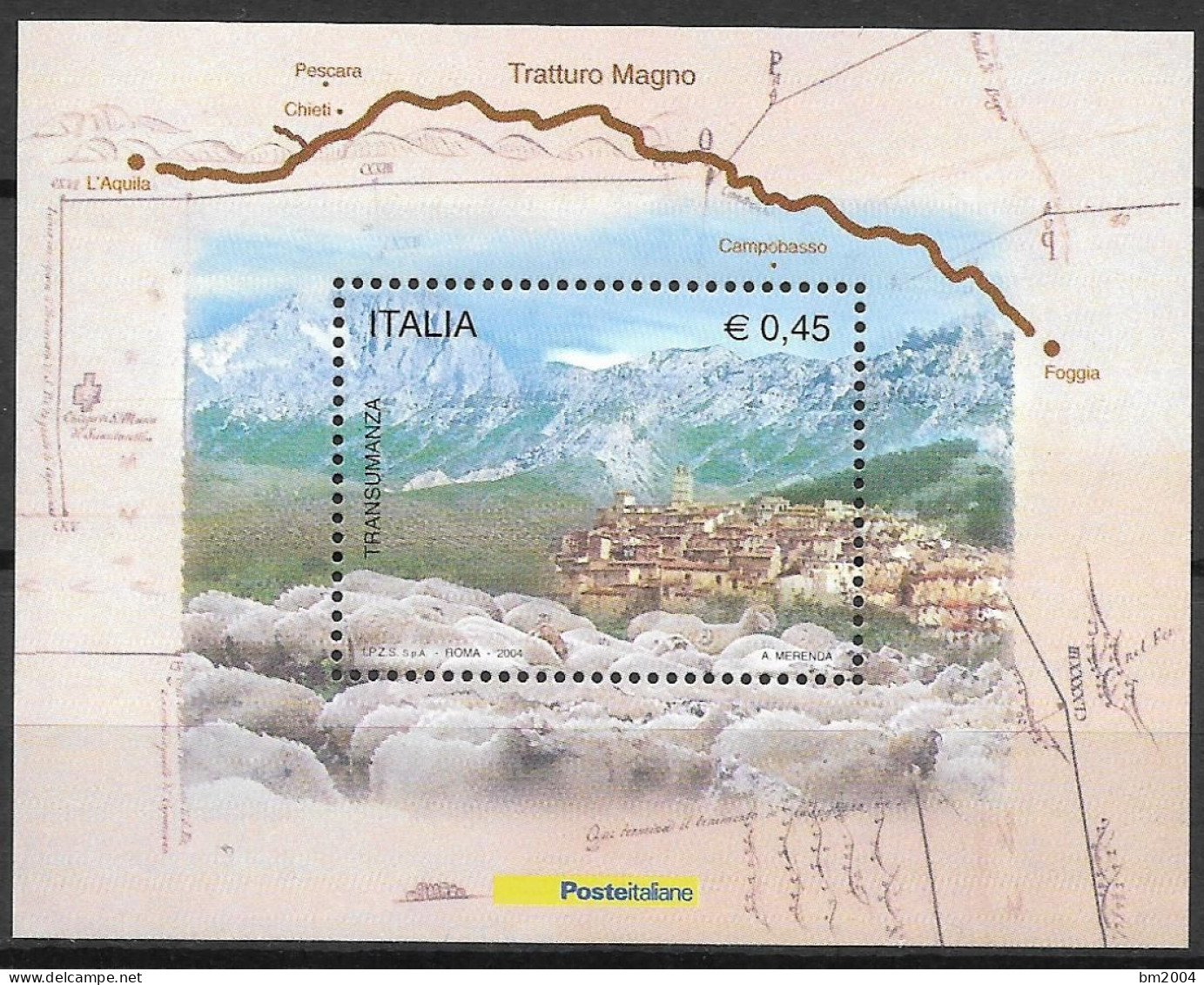 2004 Italien  Mi. Bl. 34**MNH  Traditioneller Viehpfad „Tratturo Magno“ Zwischen Sommer- Und Winterweide In Den Abruzzen - 2001-10:  Nuevos