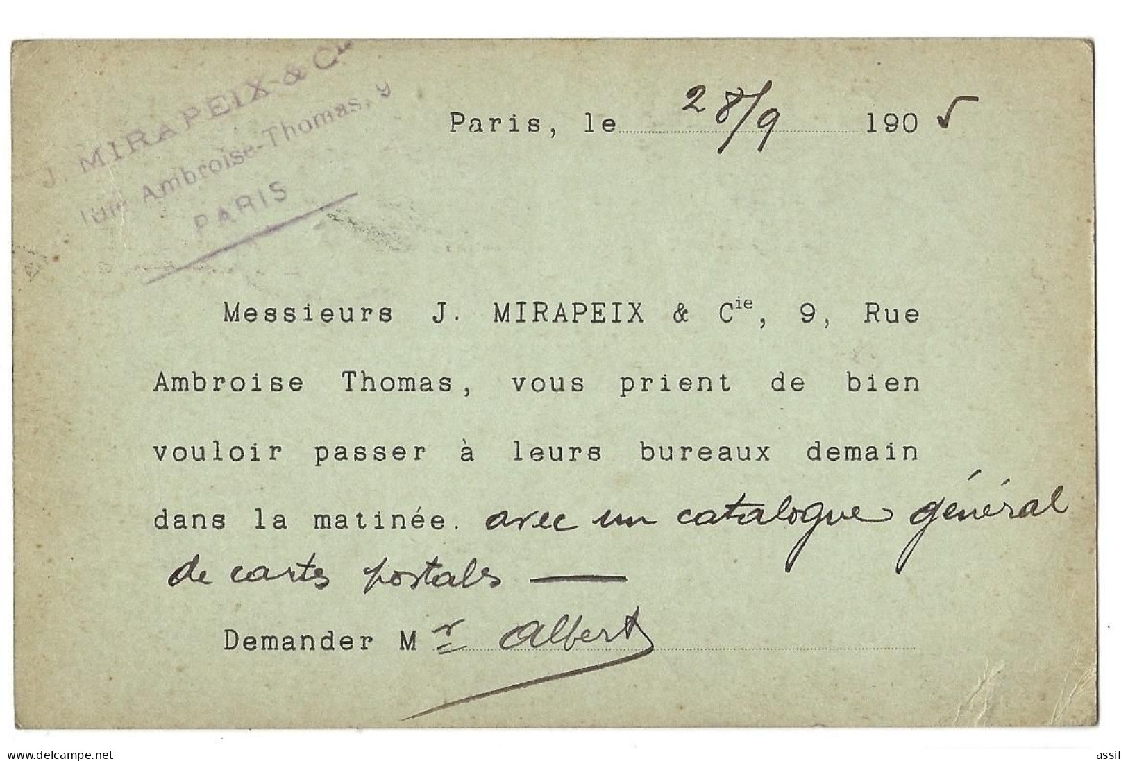 Entier Postal Semeuse Cachet 1905 + Impression " Rupture Du Concordat 1905 " Stationary - Autres & Non Classés