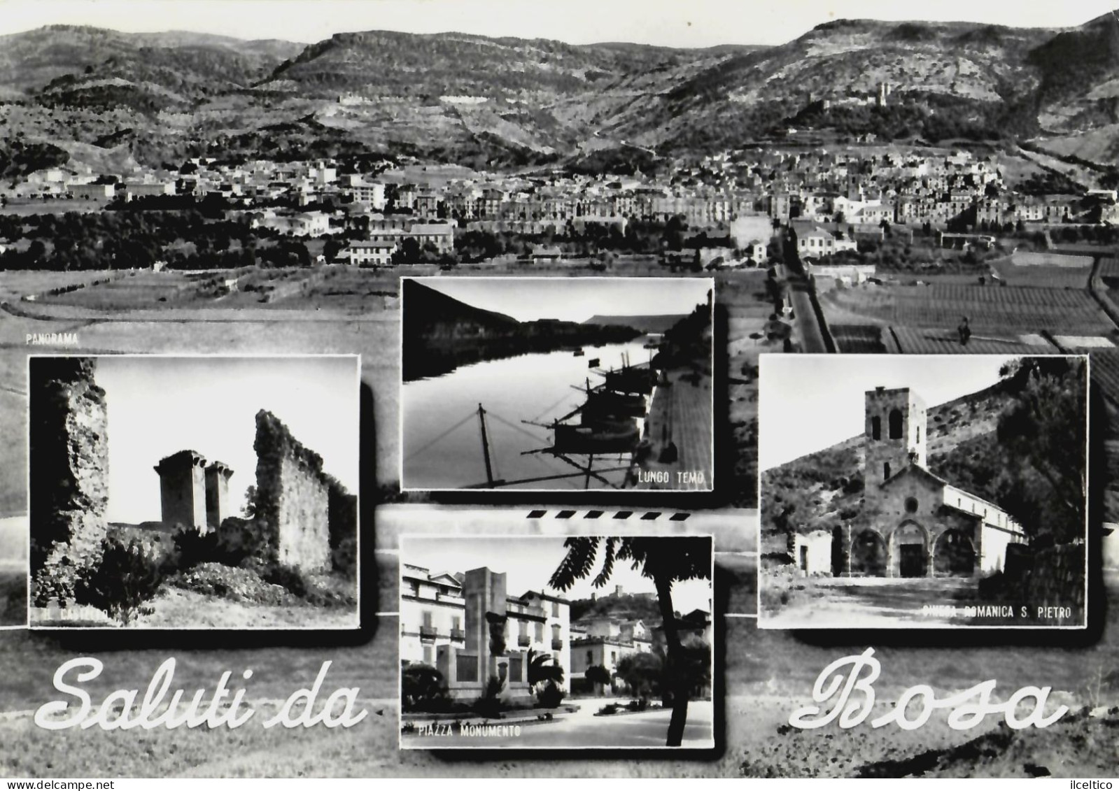 SALUTI  DA  BOSA - 5  VEDUTINE - 1962 - Oristano