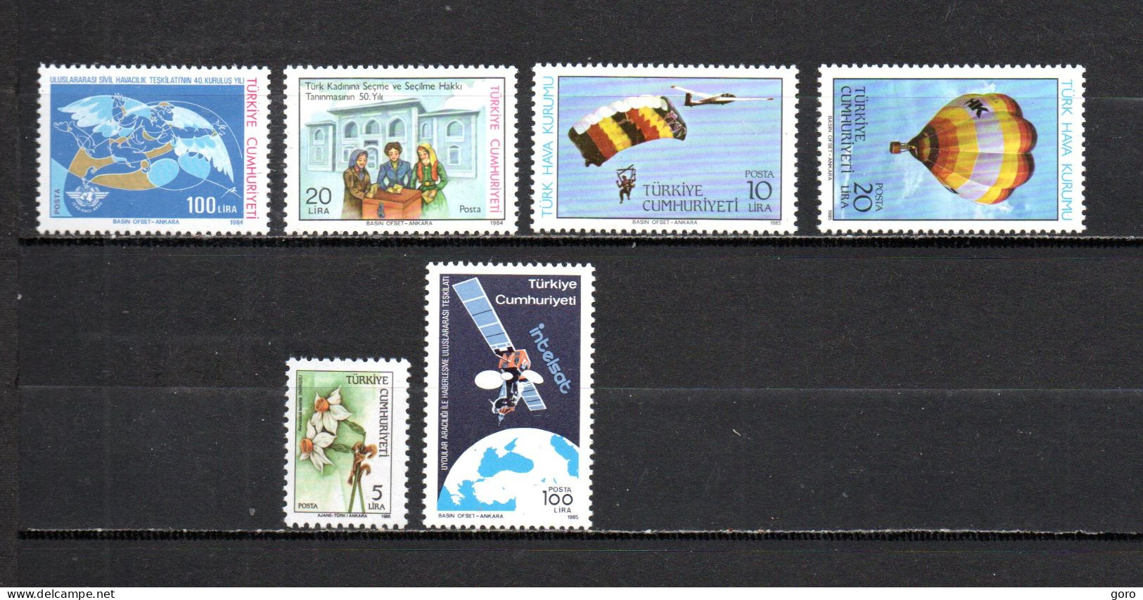Turquía  1984-85  .-   Y&T  Nº   2456-2457-2458/2459-2460-2461   ** - Unused Stamps