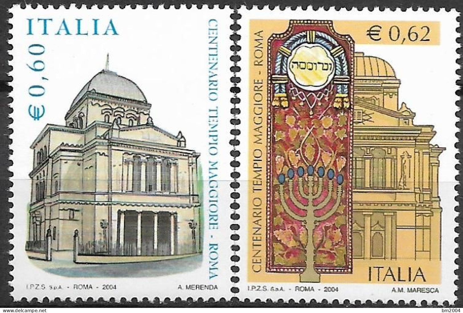2004 Italien  Mi. 2973-4 **MNH  100 Jahre Große Synagoge Von Rom - 2001-10: Mint/hinged