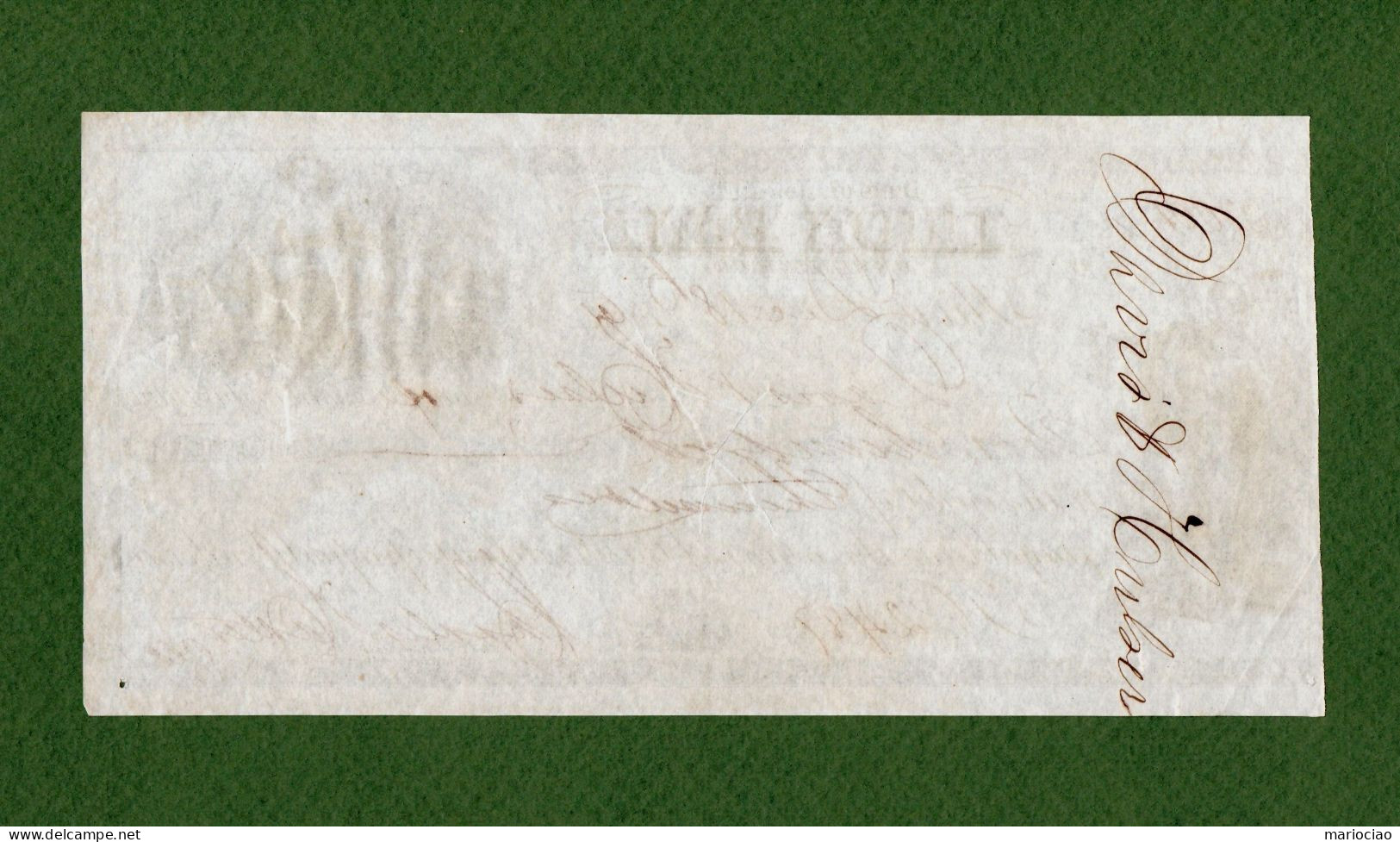 USA Certificate Of Deposit ILION BANK Herkimer State Of New York 1861 CIVIL WAR ERA - Divisa Confederada (1861-1864)