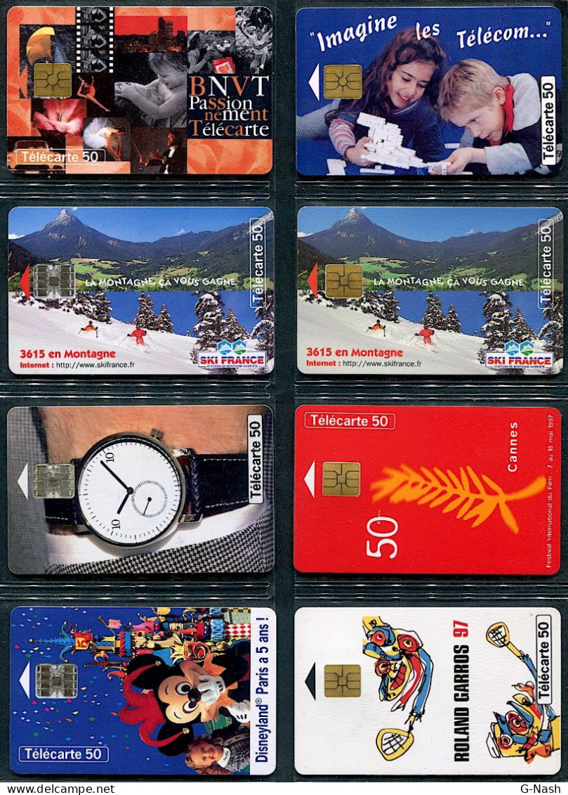 France - Lot De 8 Cartes Téléphoniques Différentes De 1997 - 1997