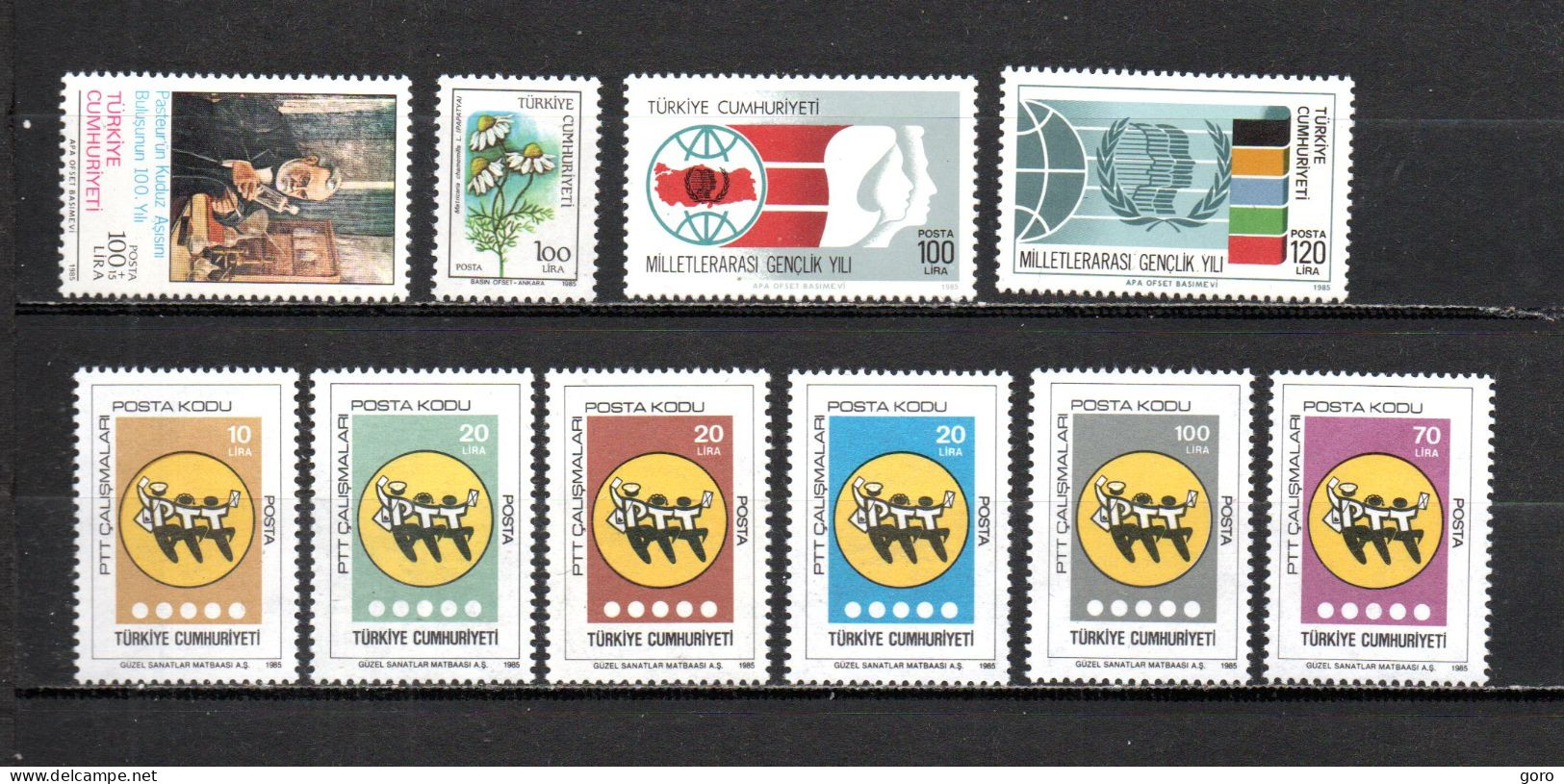 Turquía  1985  .-   Y&T  Nº   2472-2473-2474/2475-2476/2481   ** - Unused Stamps