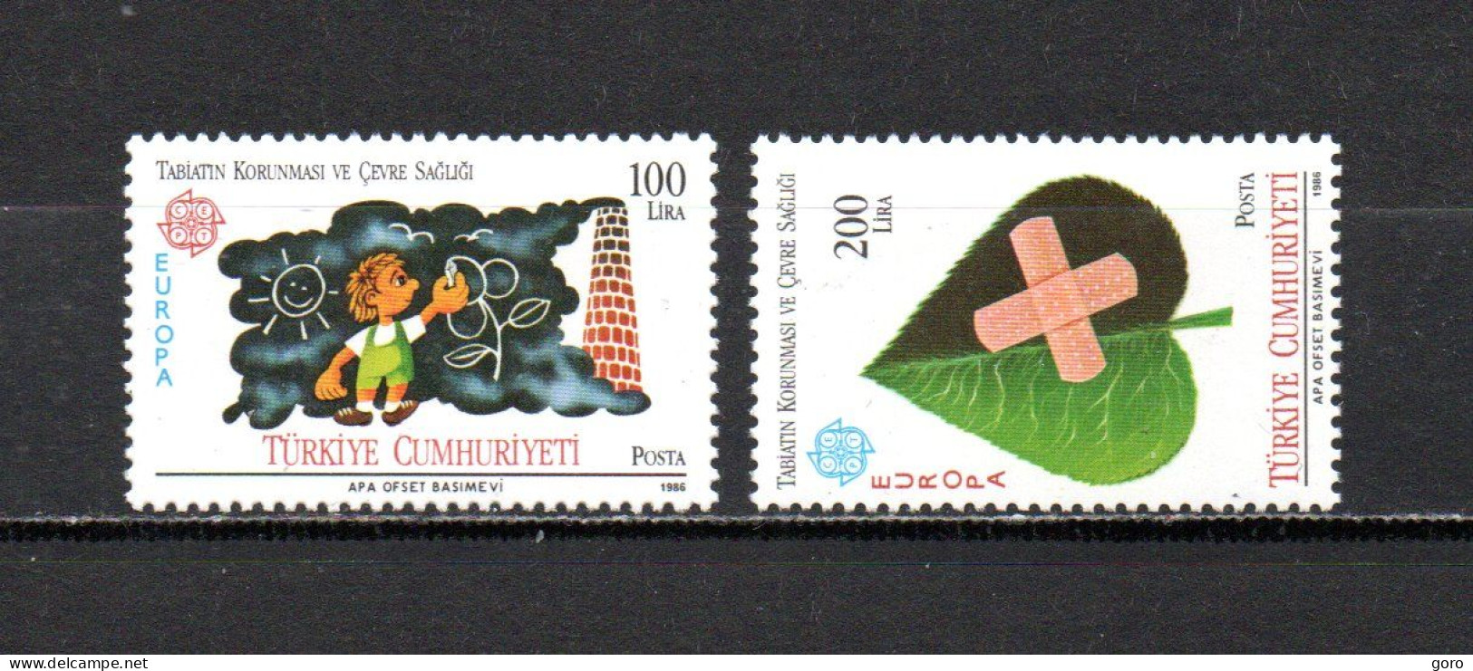 Turquía  1986 .-   Y&T  Nº   2494/2495   ** - Unused Stamps