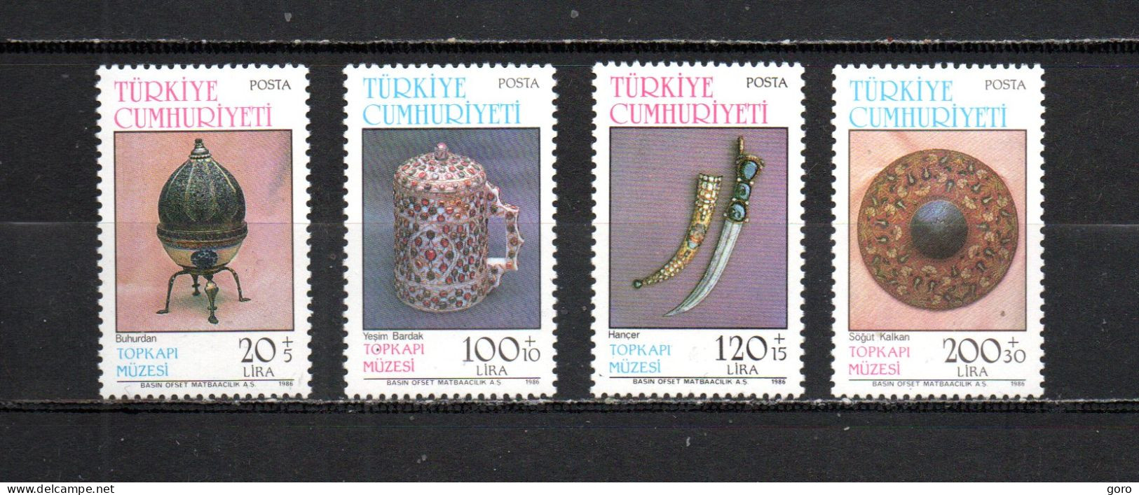 Turquía  1986 .-   Y&T  Nº   2498/2501   ** - Neufs