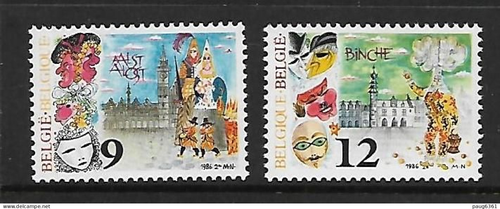 BELGIQUE 1986 CARNAVALS  YVERT  N°2200/2201 NEUF MNH** - Karnaval