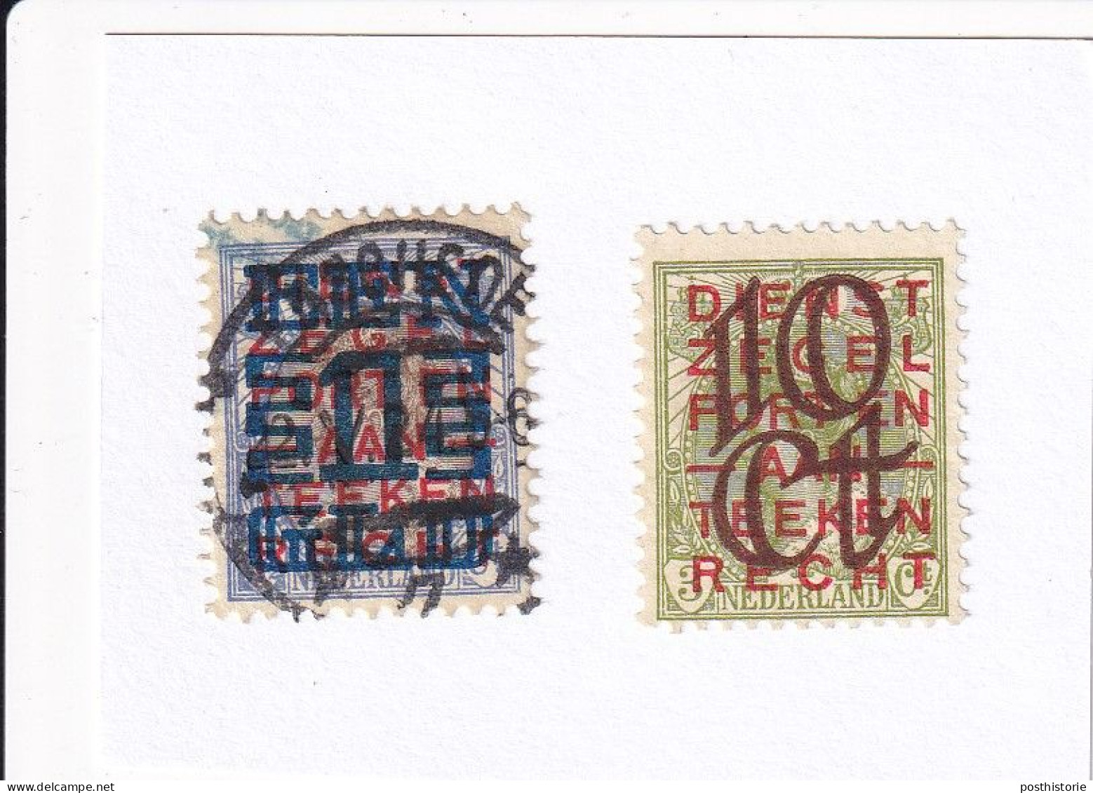 Opruimingsuitgifte 10 Op 3 Cent En 1 Gulden Op 17 1/2 Cent Nvph 132 En 133 Gebruikt - Used Stamps