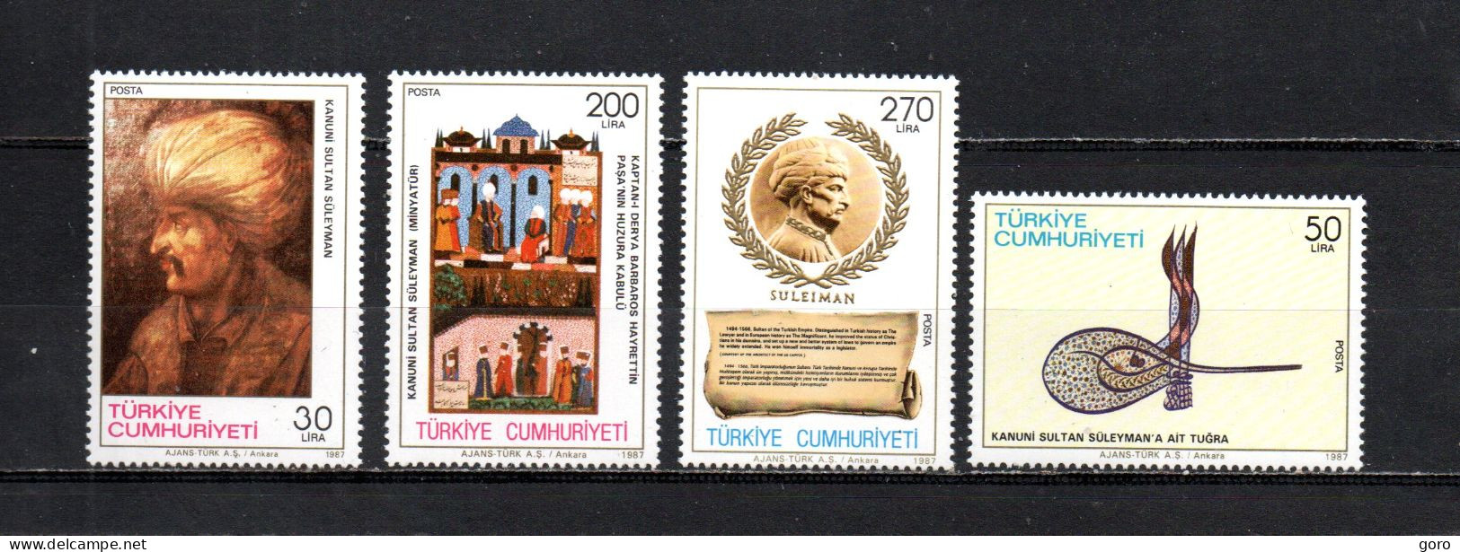 Turquía  1987 .-   Y&T  Nº   2551/2554   ** - Neufs