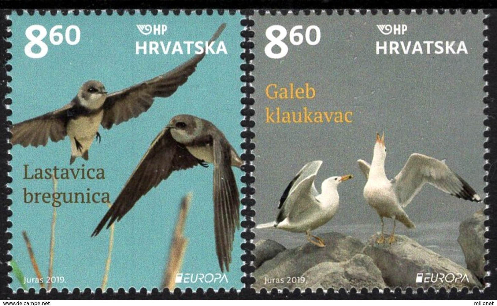 SALE!!! CROATIA CROACIA CROATIE KROATIEN 2019 EUROPA BIRDS 2 Stamps MNH ** - 2019