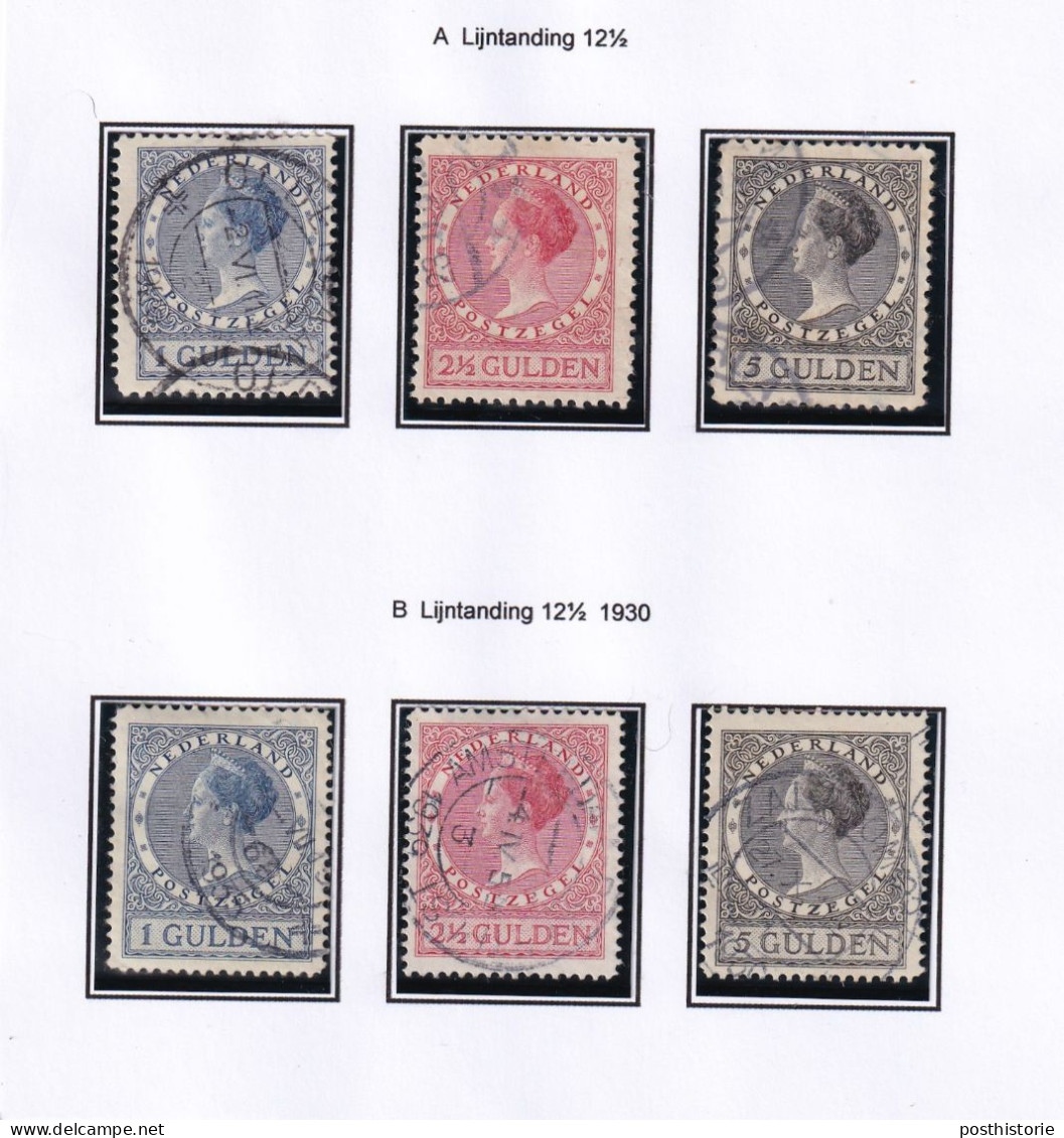 Hoge Waardebn 1 Gulden 2 1/2 Gulden En 5 Gulden Tandionig 11 /2 En 12 1/2 - Used Stamps