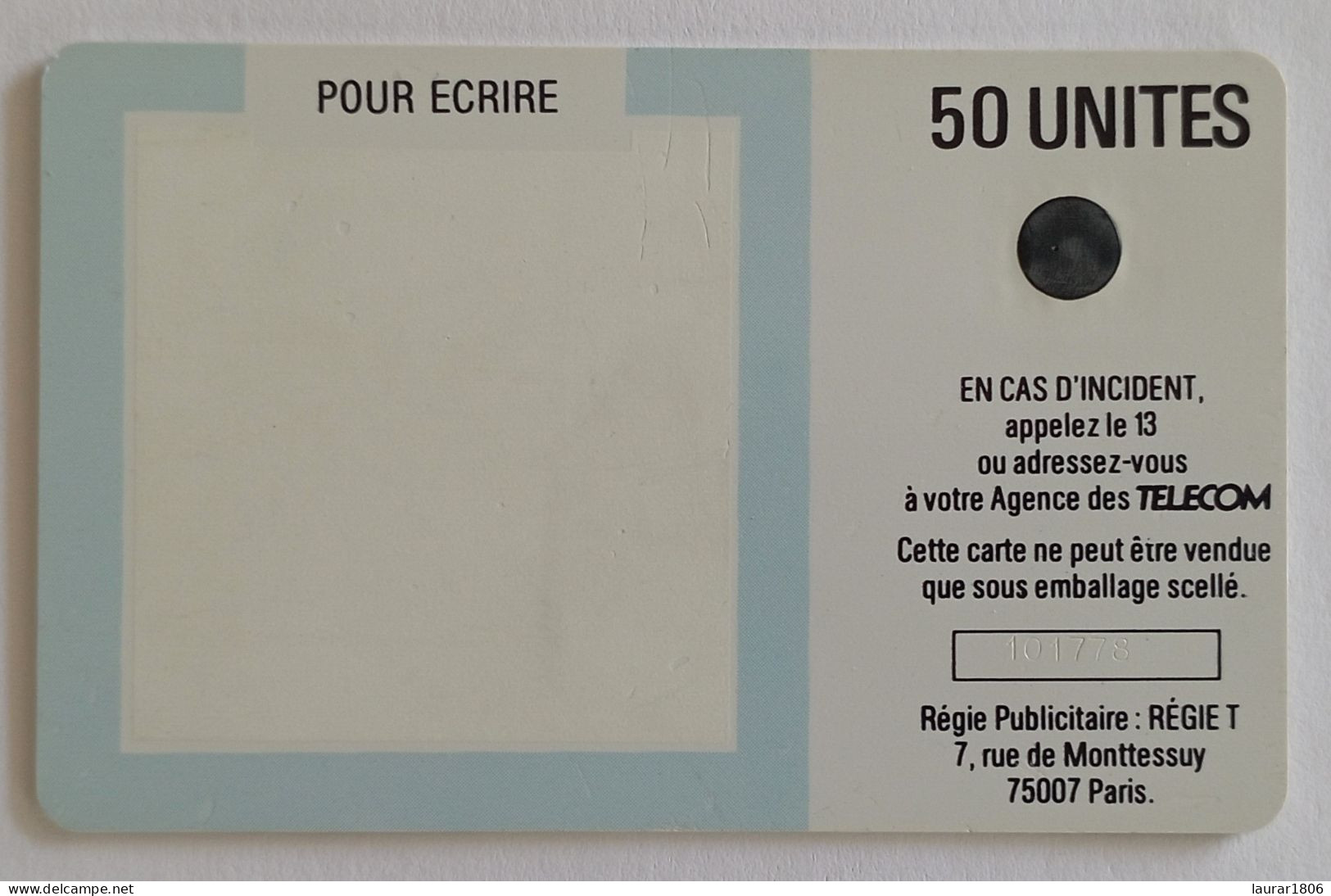 TELECARTE PUBLIQUE F14 - CORTOT - 6 N° P.E. - SC3 - 50 Unités - EC - 1987