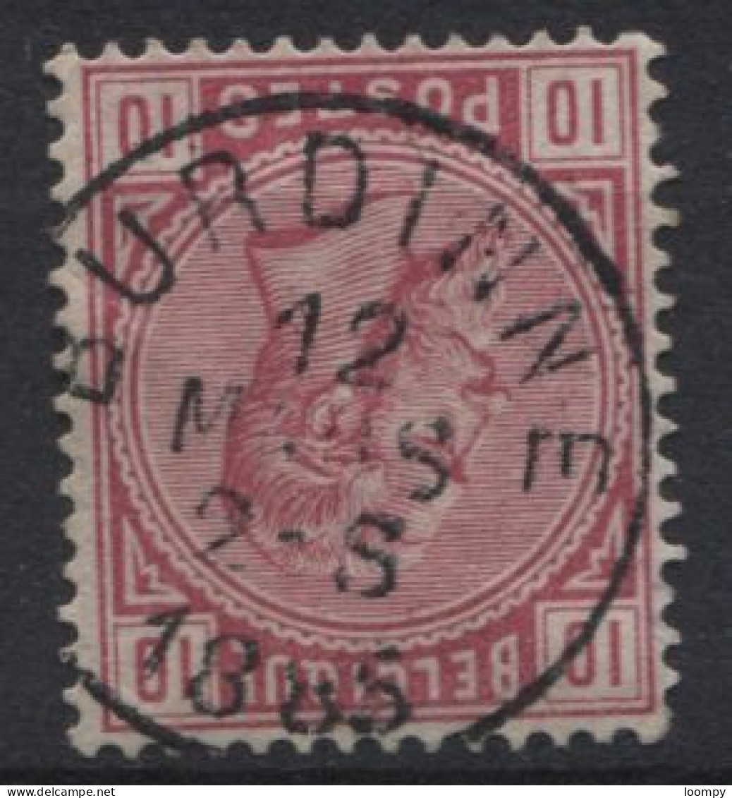 1883 - 38 Obl. Centrale Sc BURDINNE. Coba 15. TB. Voyez Les Autres Obl. Sur Cette émission - 1883 Leopold II.