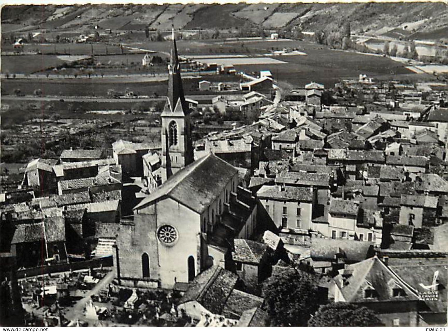 Gd Format -ref-AD398- Aveyron - Vabres L Abbaye - Vue Generale Aerienne - En Avion Au Dessus De - Edit Lapie N° 4 - - Vabres