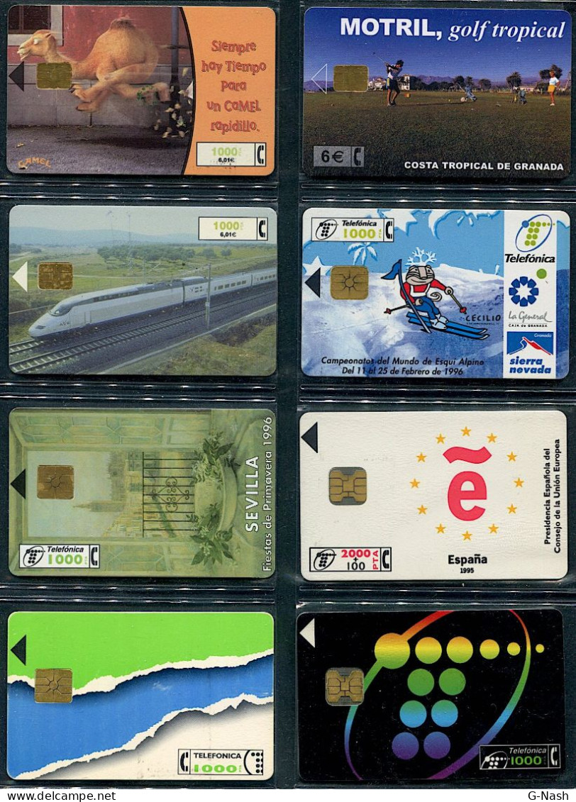 Espagne - Lot De 8 Cartes Téléphoniques Différentes - Collections