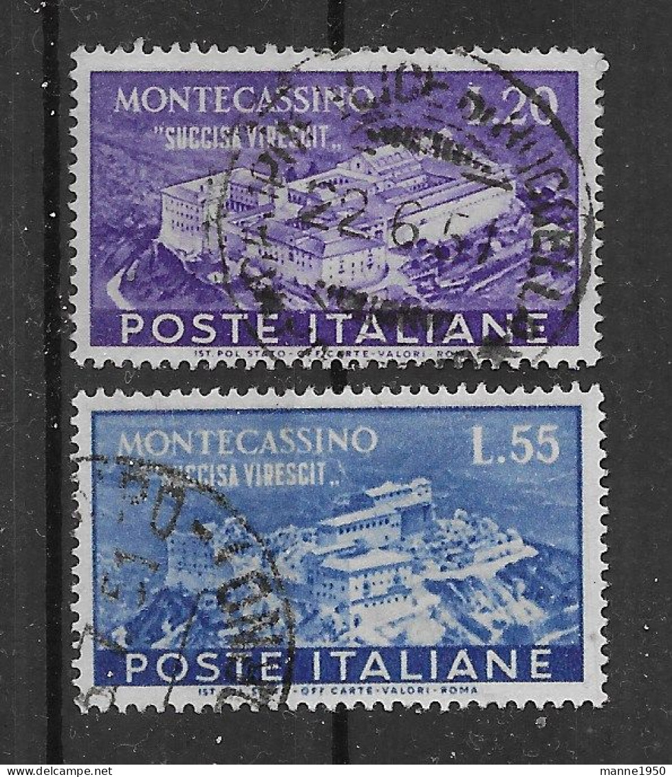 Italien 1951 Kloster Mi.Nr. 837/38 Kpl. Satz Gestempelt - 1946-60: Used