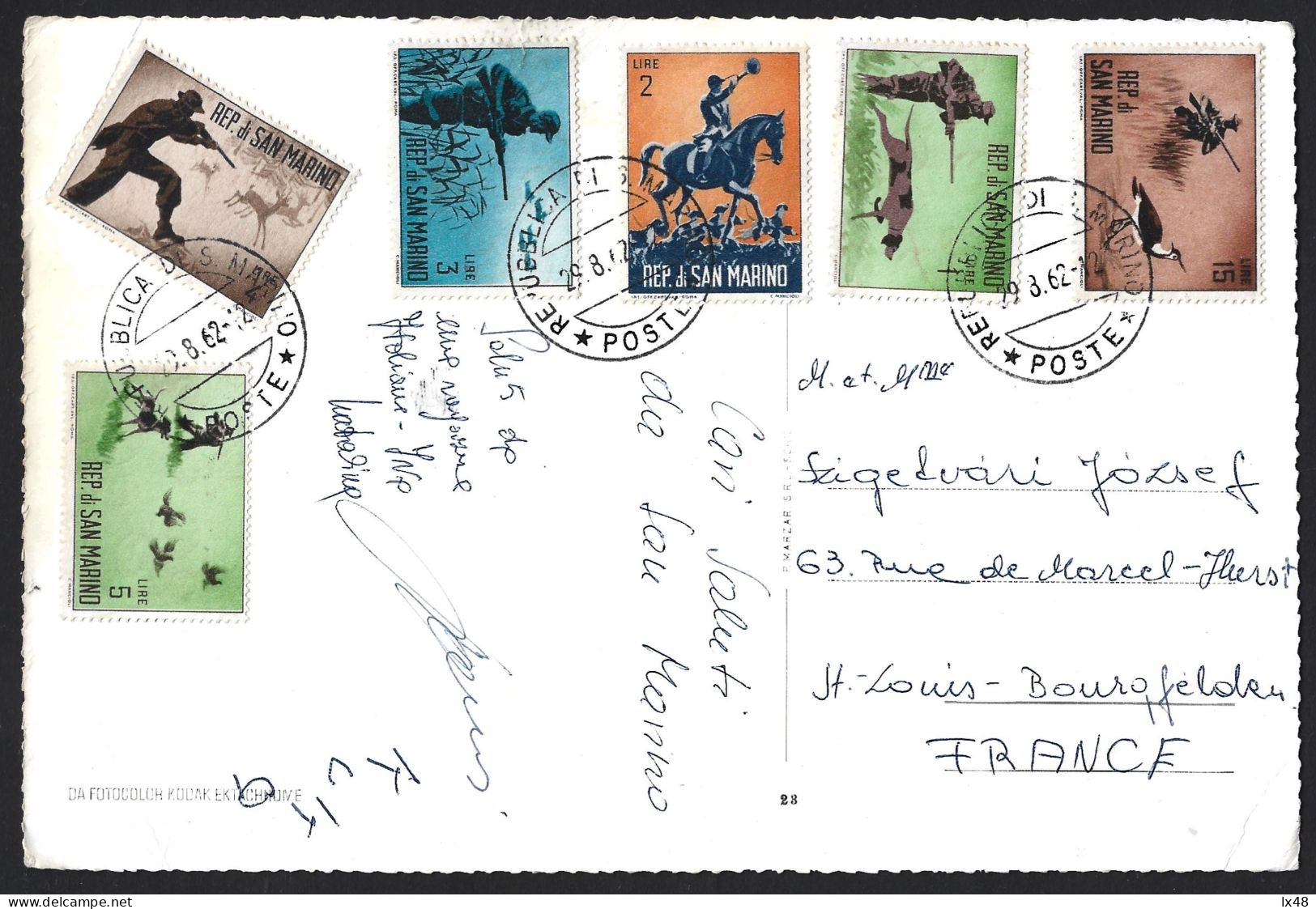 Hunting Stamps. Hunting Weapons. Horse. Hunting Dog. Gazelle. Pigeons. Partridge. Hunter. Jacht Postzegels. Jachtwapens. - Lettres & Documents