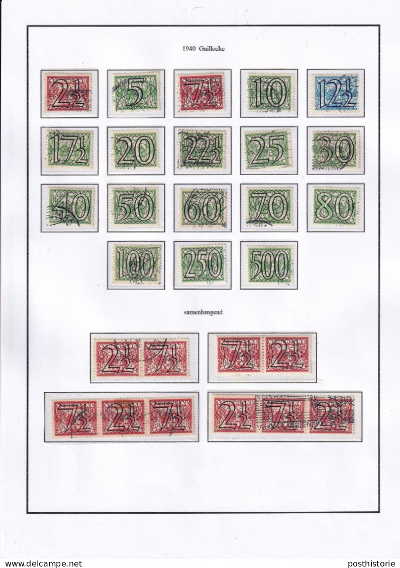Complete Serie Guilloche Nvph 356/373 Plus Combinaties 356a/356d   Gebruikt - Used Stamps