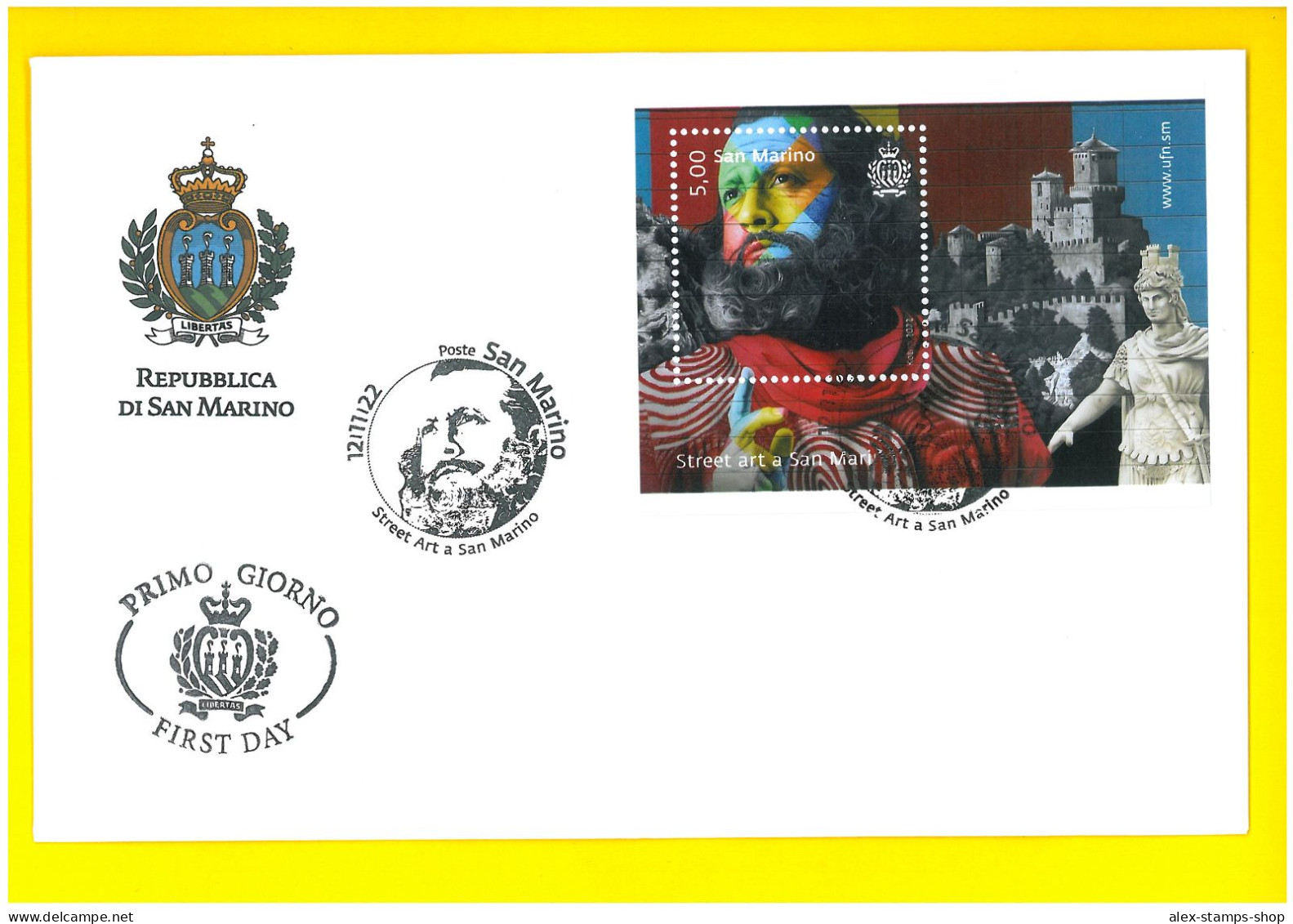 SAN MARINO 2022 FDC Street Art - First Day Cover - FDC