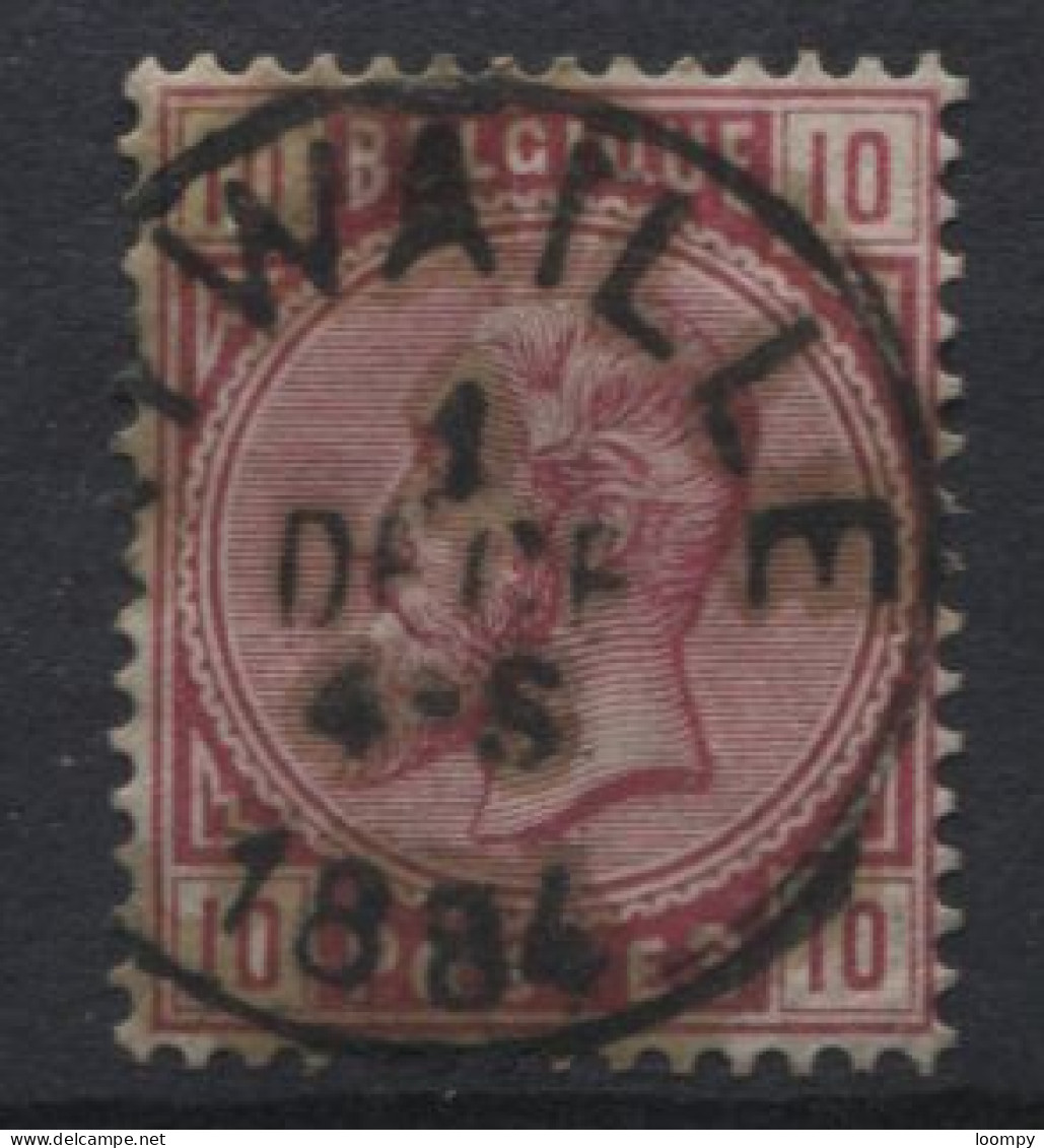 1883 - 38 Obl. Centrale Sc AYWAILLE. Coba 8. TB. Voyez Les Autres Obl. Sur Cette émission - 1883 Leopold II.