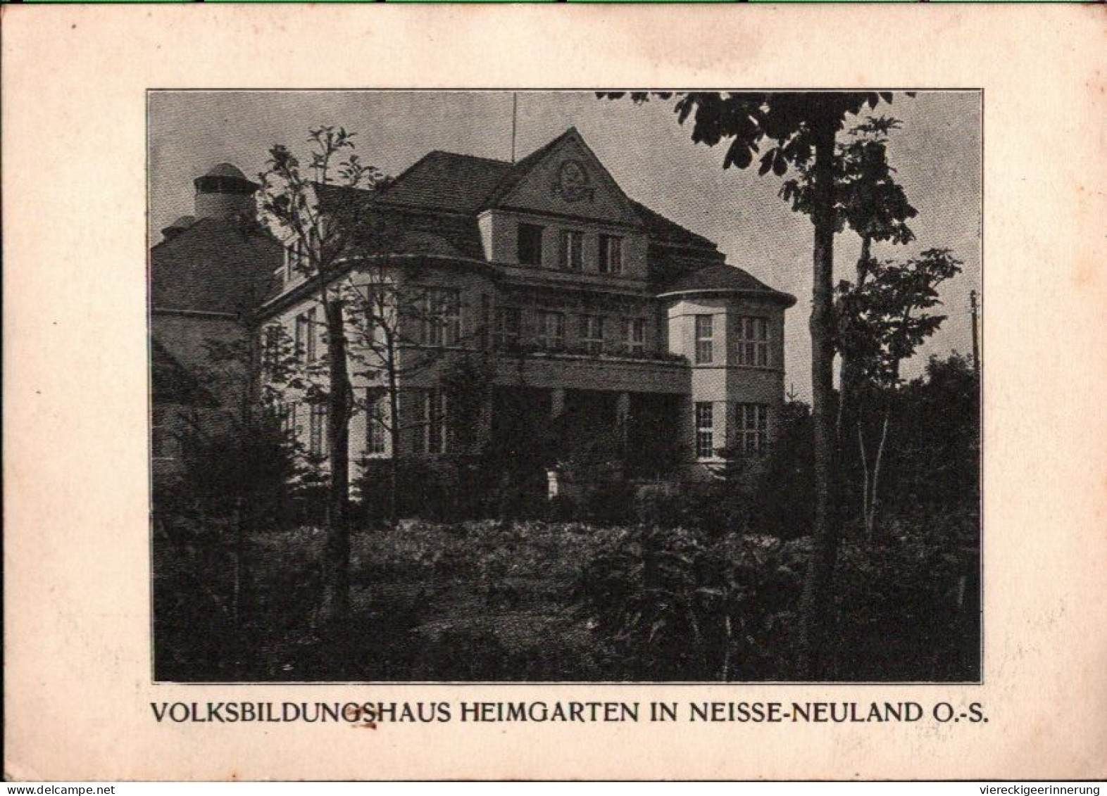 ! Alte Ansichtskarte Nysa , Volksbildungshaus Heimgarten In Neisse-Neuland, Oberschlesien - Polen