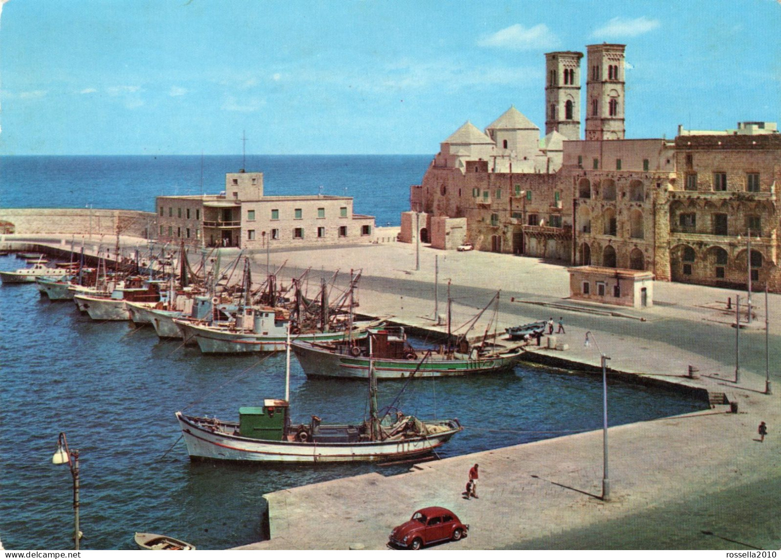 CARTOLINA 1972 ITALIA BARI MOLFETTA DUOMO DAL PORTO Italy Postcard Italienische Ansichtskarten - Bari