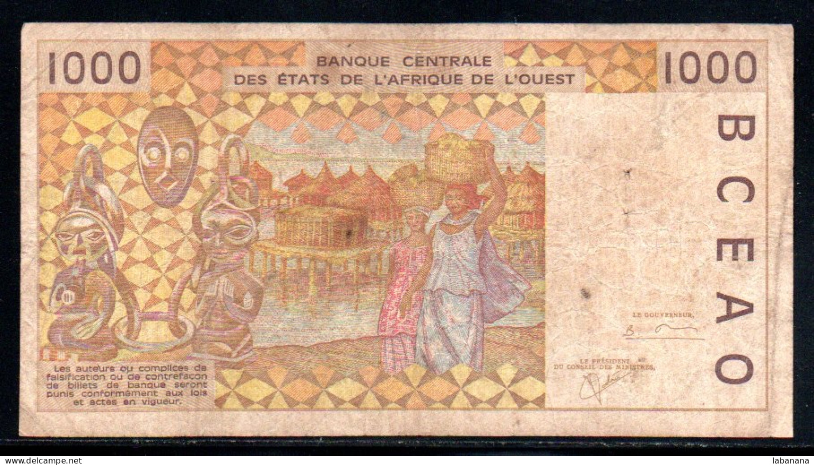 624-Sénégal 1000fr 2001 K010 - Senegal