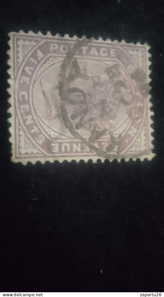 CEYLON- 1880 -69       5 C     VİCTORİA       DAMGALI - Sri Lanka (Ceylan) (1948-...)