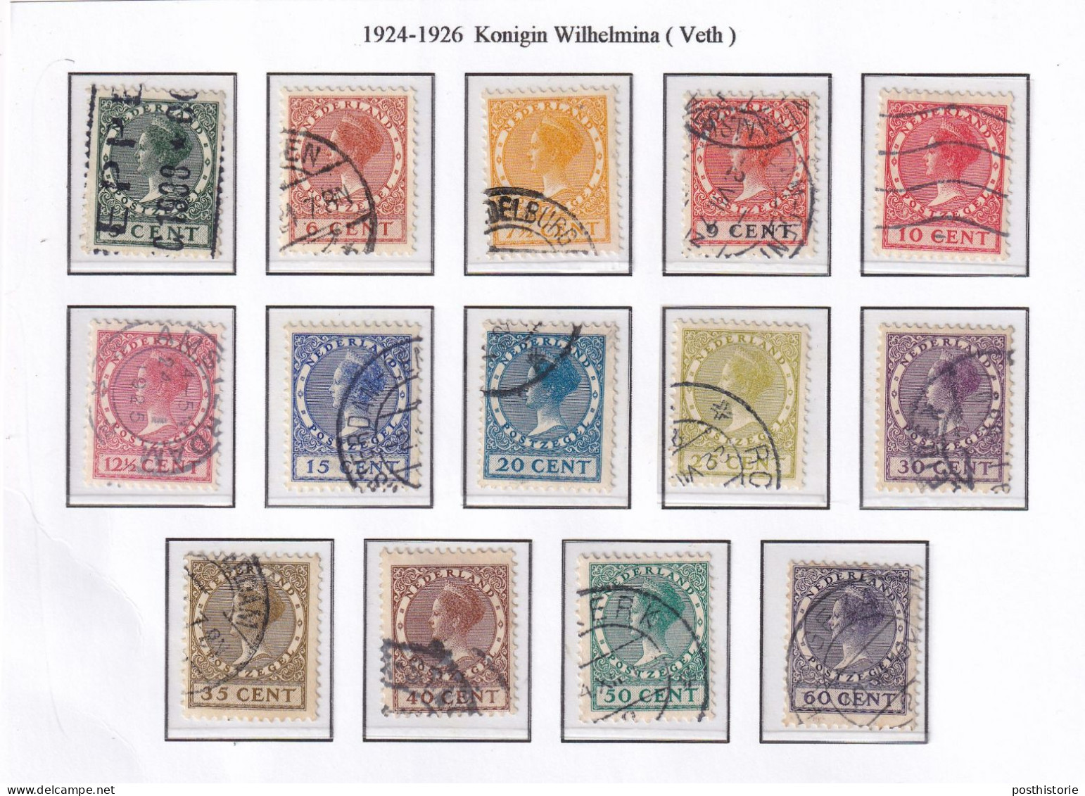 Complete Serie Wlhelmina 1924/1926 Nvph 149/162 - Usati